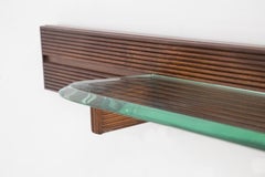 Hängekonsole aus Holz und Glas von Pietro Chiesa für Fontana Arte