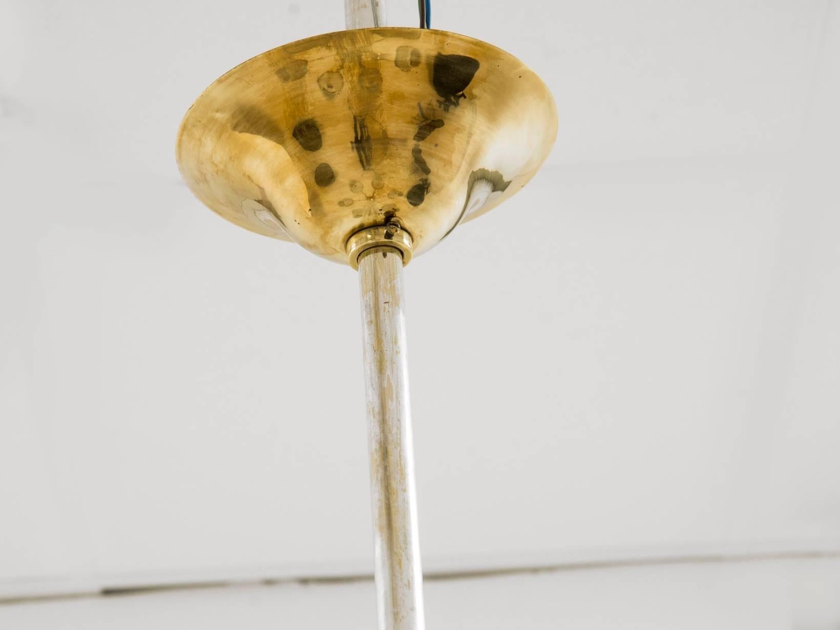 Pietro Chiesa, Italian Ceiling Light in Brass, Rare Model from 1940s For Sale 2