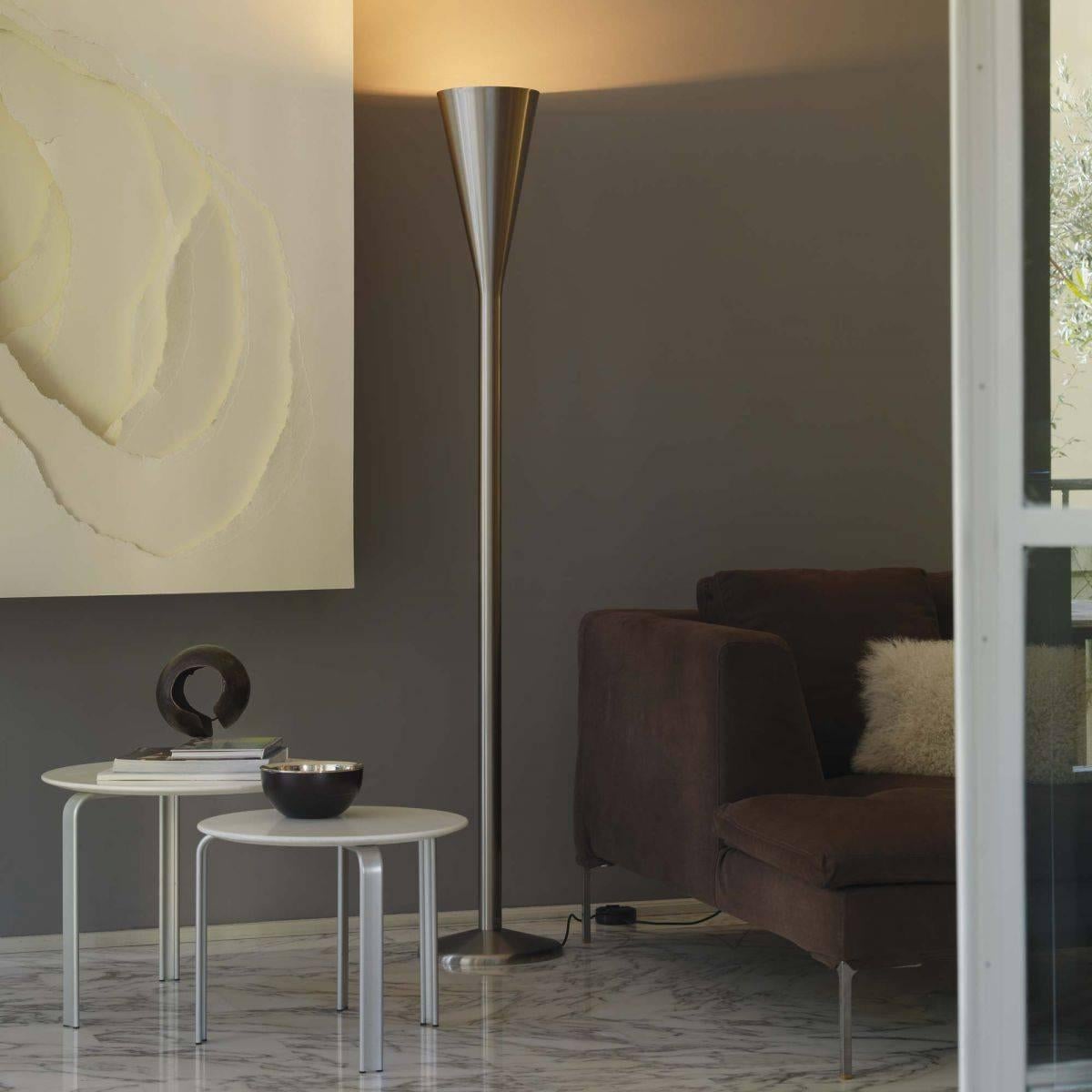 Pietro Chiesa 'Luminator' Floor Lamp in Satin Nickel for Fontana Arte 3