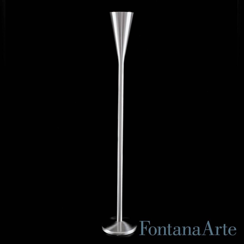 Italian Pietro Chiesa 'Luminator' Floor Lamp in Satin Nickel for Fontana Arte