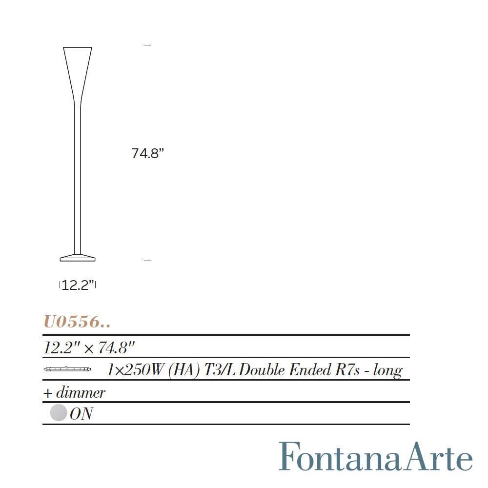 Paint Pietro Chiesa 'Luminator' Floor Lamp in Satin Nickel for Fontana Arte