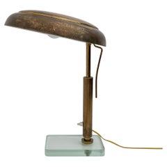 Pietro Chiesa Mid-century Modern Italian Brass Table Lamp, Fontana Arte,  1940s