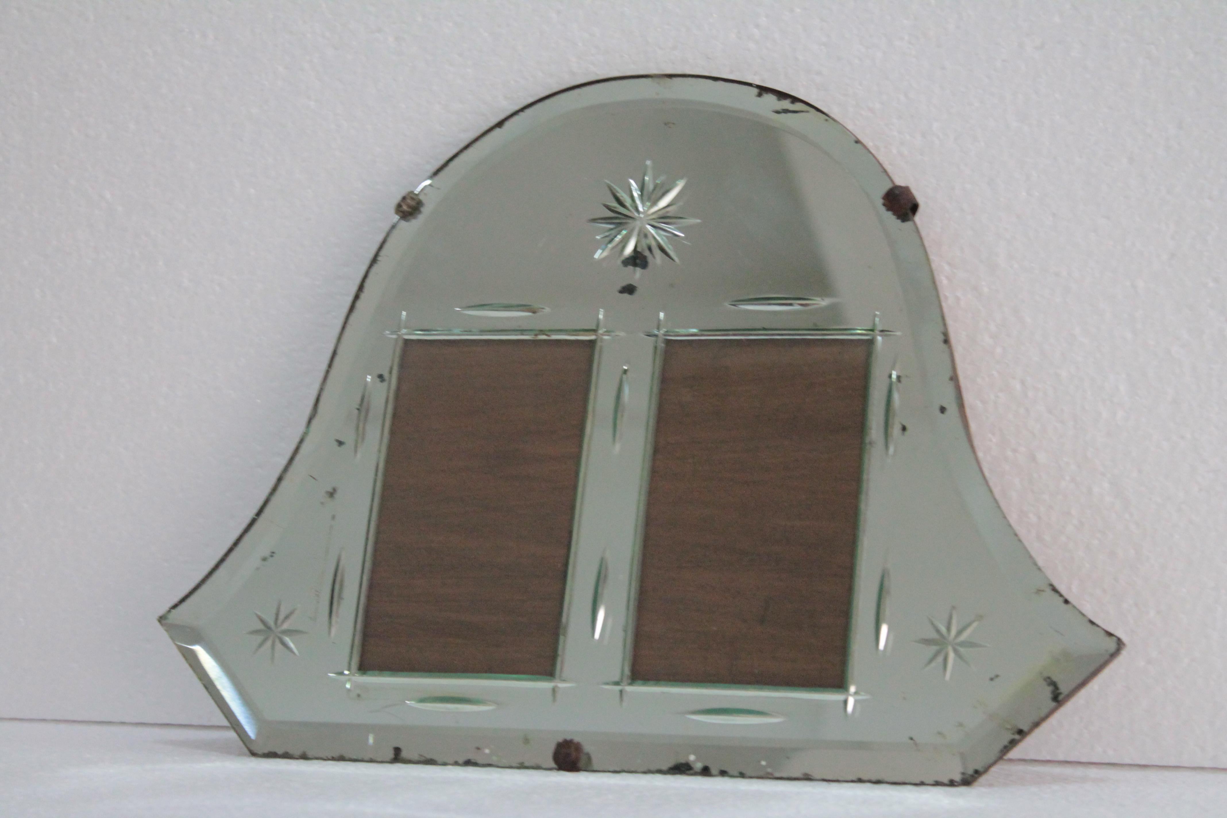 Art Deco Pietro Chiesa Photo Frame Art Glass Deco, 1940s For Sale