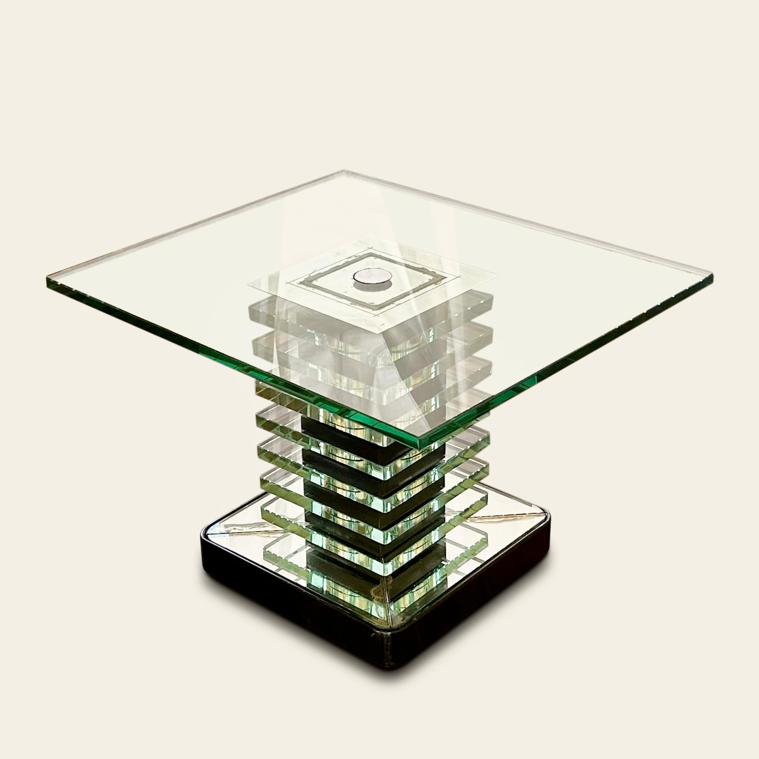 italien Table basse moderniste en verre Pietro Chiesa pour Fontana Arte, 1930 en vente