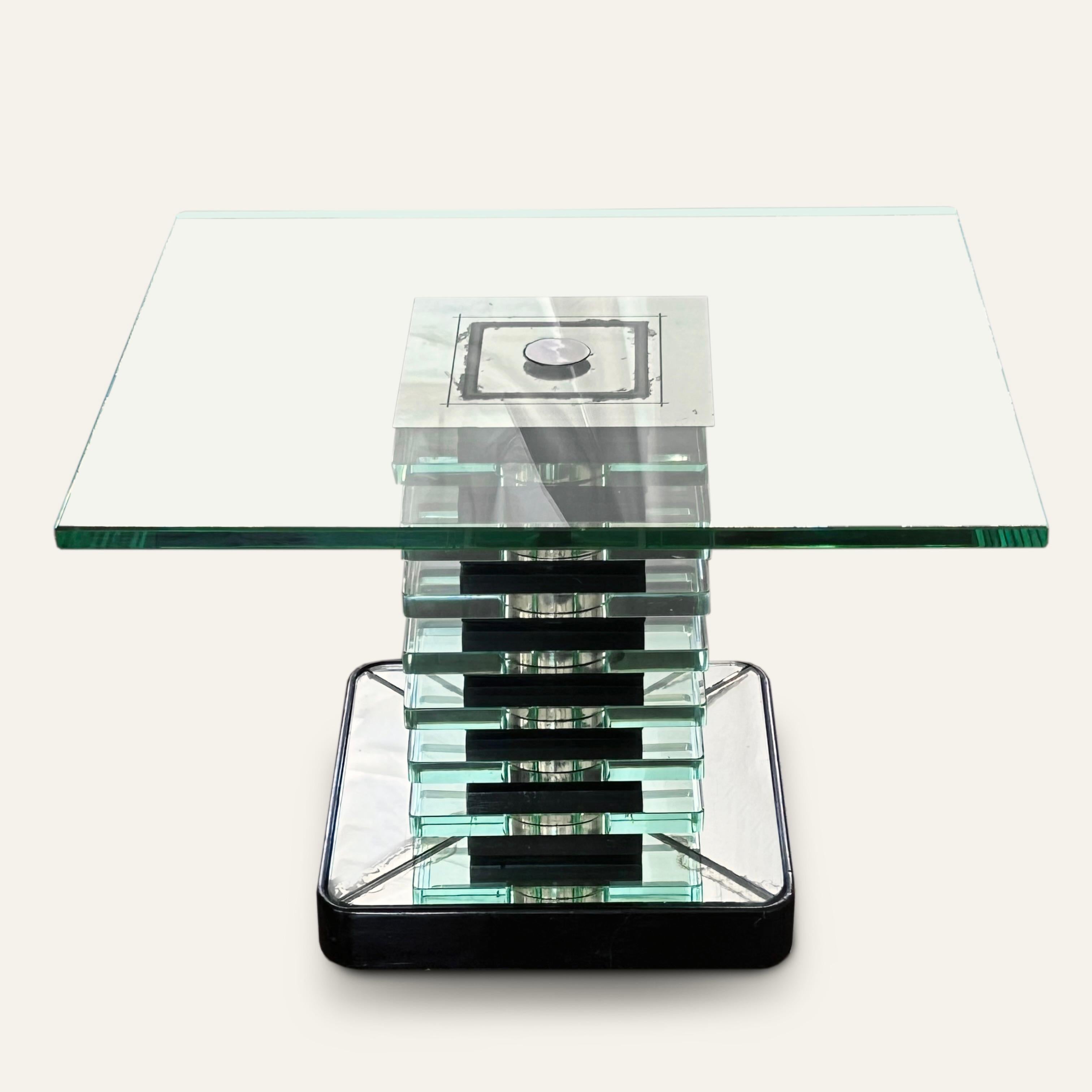 Table basse moderniste en verre Pietro Chiesa pour Fontana Arte, 1930 Bon état - En vente à CA, CA