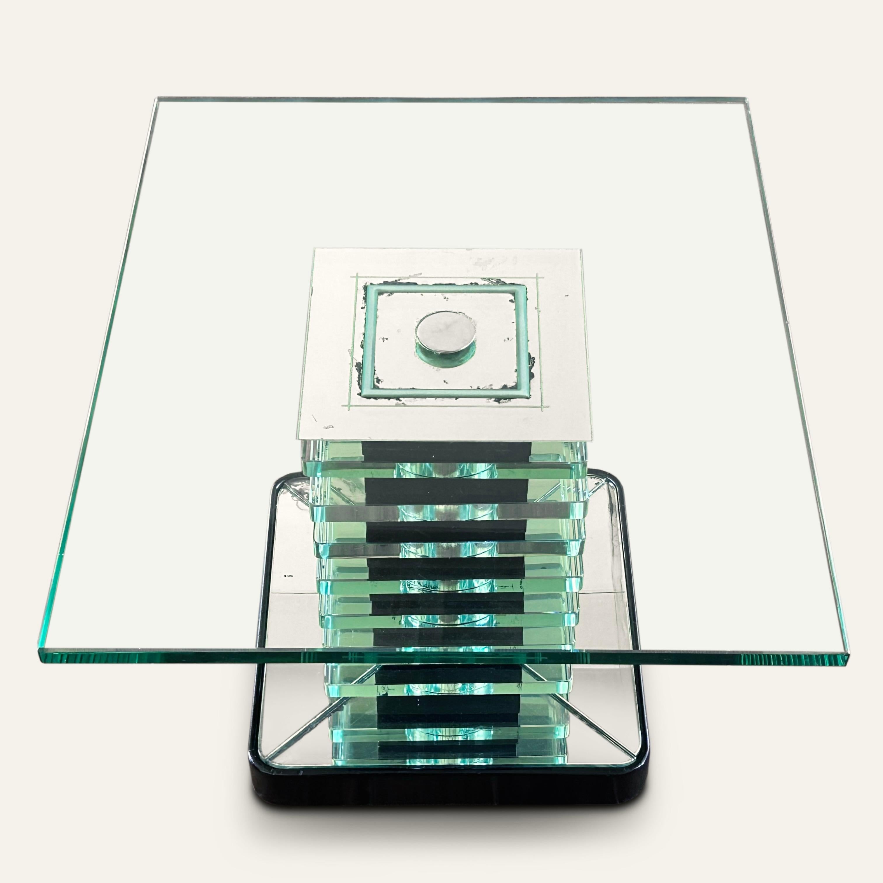 Table basse moderniste en verre Pietro Chiesa pour Fontana Arte, 1930 en vente 1