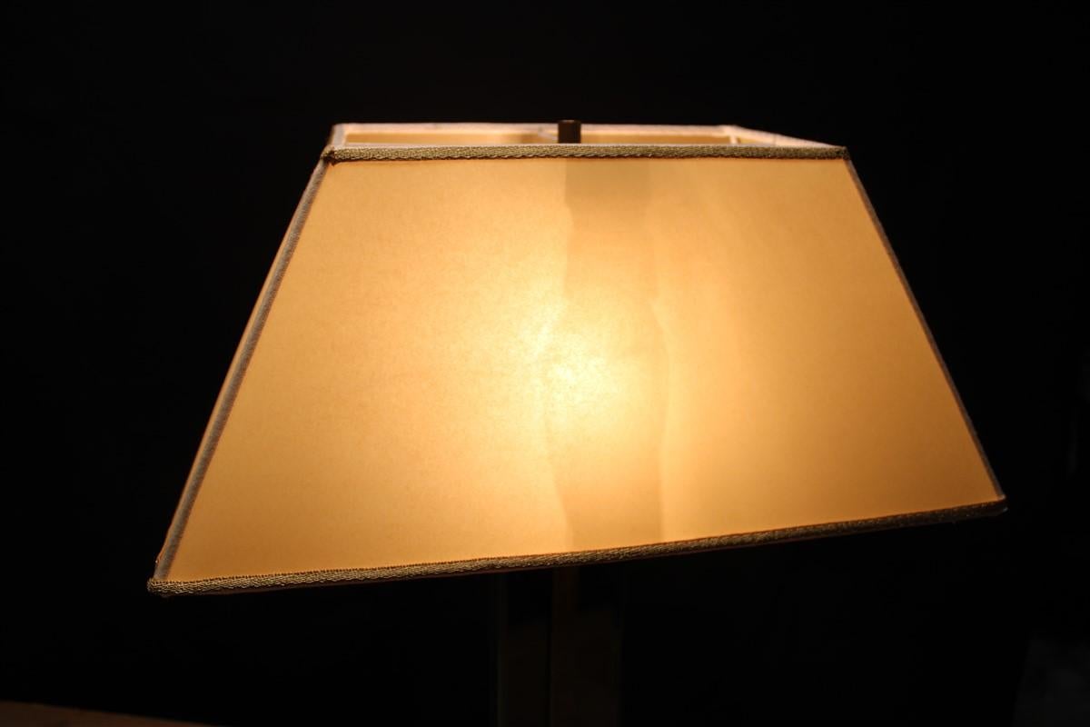 Pietro Chiesa Table Lamp Fontana Arte 1940 Blu Crystal Brass Italian For Sale 4