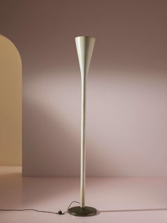 Pietro Chiesa white-enameled brass Luminator floor lamp FontanaArte, Italy 1930s