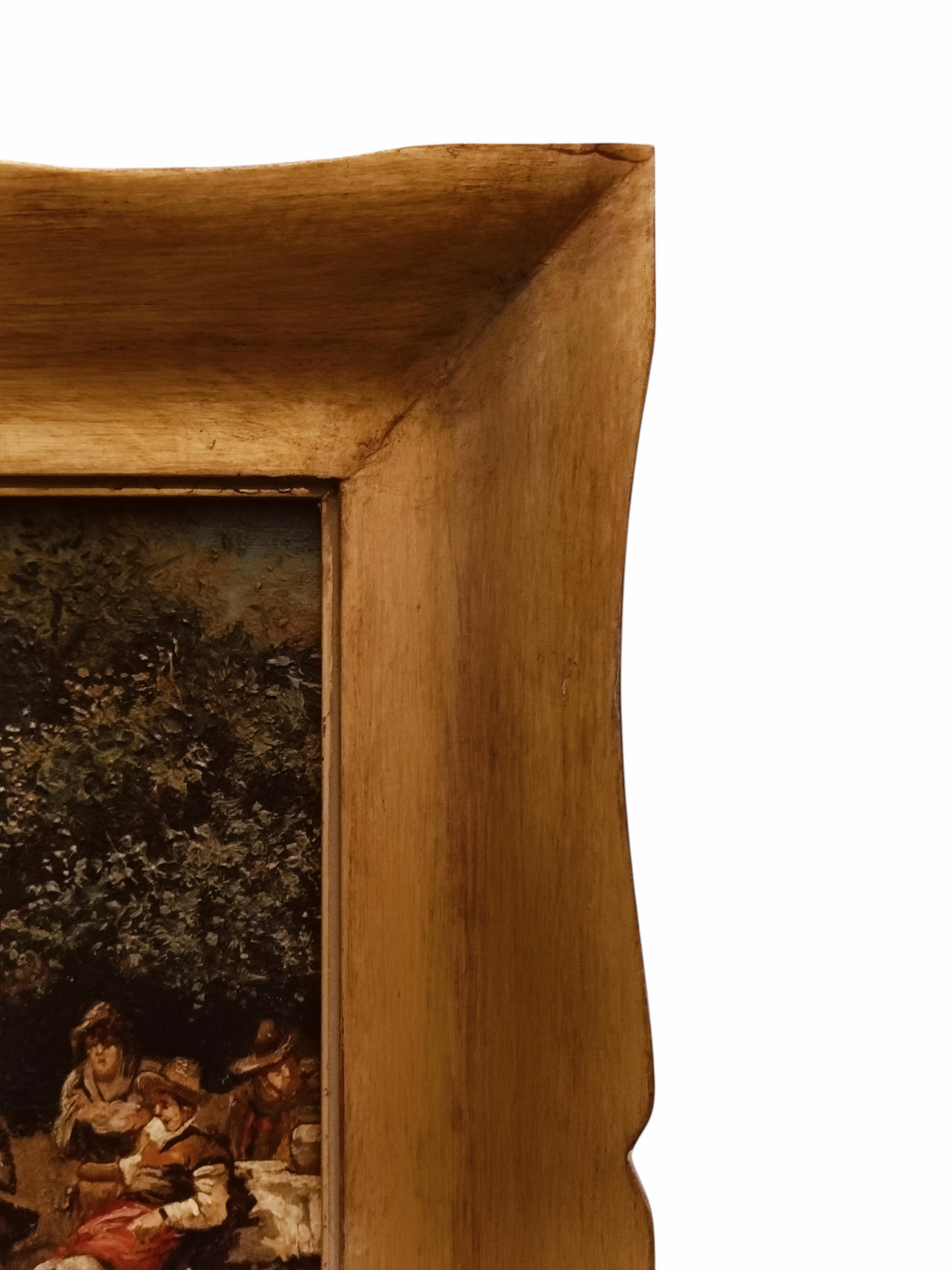 ESCENA RURAL - Escuela Italiana - Italia - Pintura al óleo sobre lienzo en venta 6