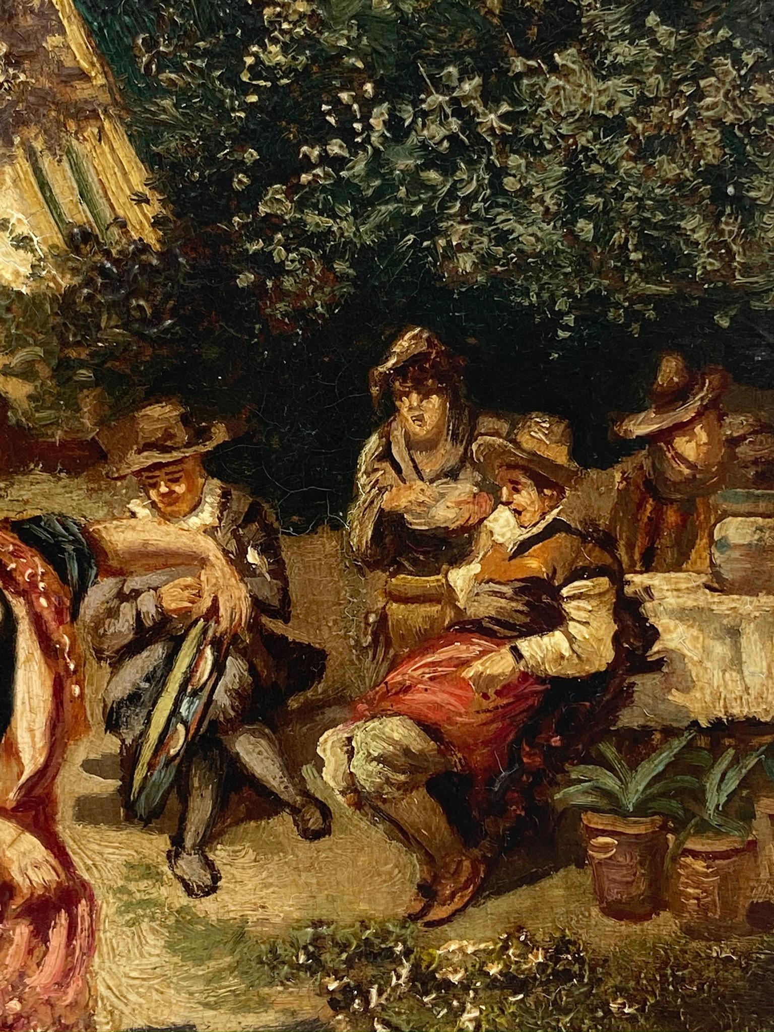 ESCENA RURAL - Escuela Italiana - Italia - Pintura al óleo sobre lienzo en venta 3