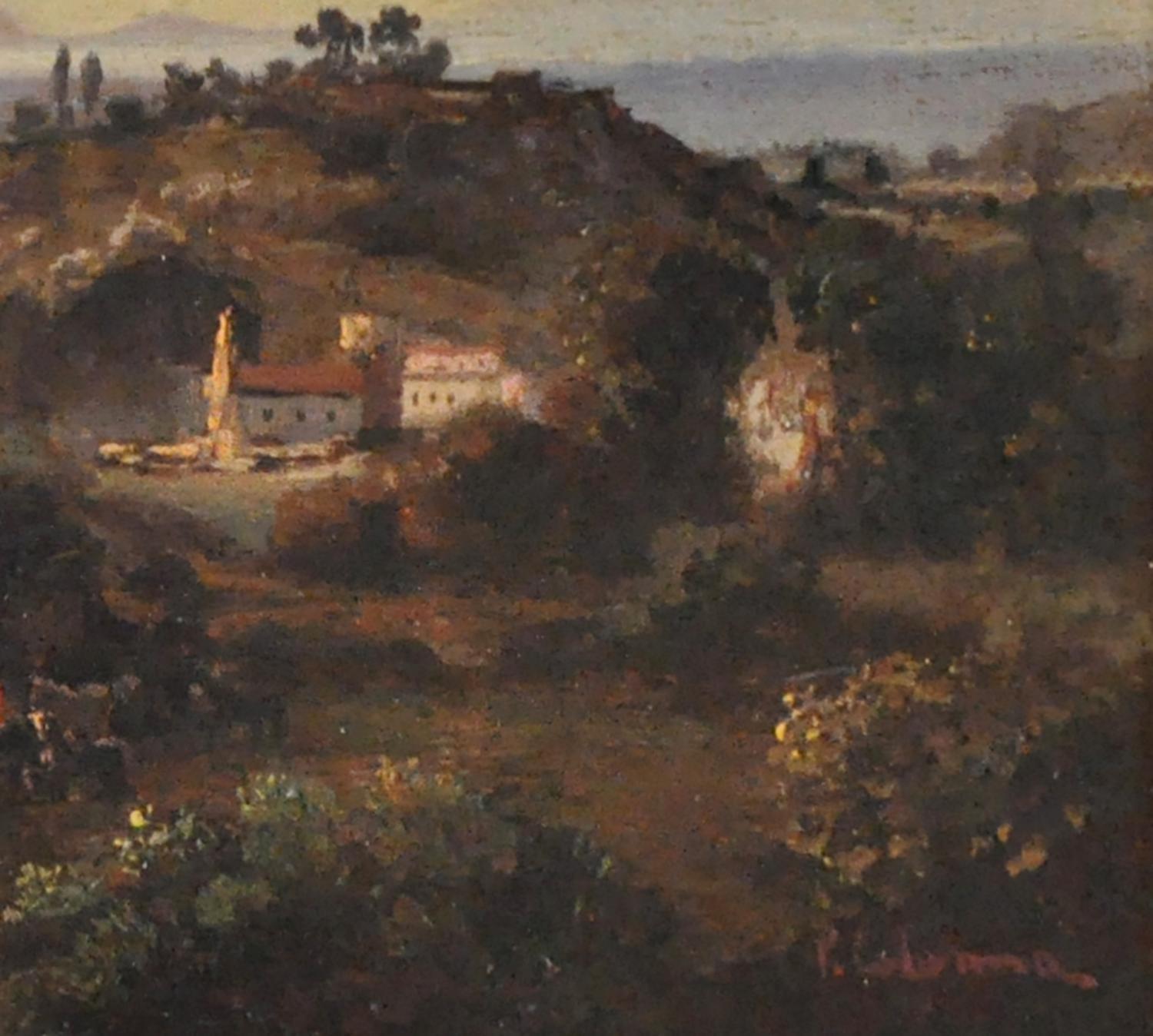 LANDSCAPE - Italian School - Landescape - Oil on Canvas Painting For Sale 1