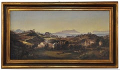 LANDSCAPE – Italienische Schule – Landschaft – Gemälde in Öl auf Leinwand