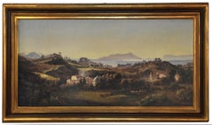 LANDSCAPE - École italienne - Paysage - Peinture à l'huile sur toile