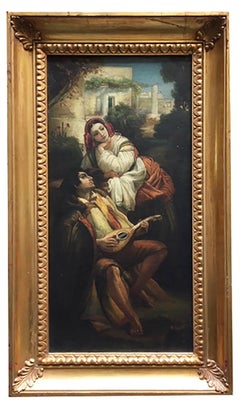 SERENADE- Pietro Colonna -  Italian Figurative Oil on canvas Painting