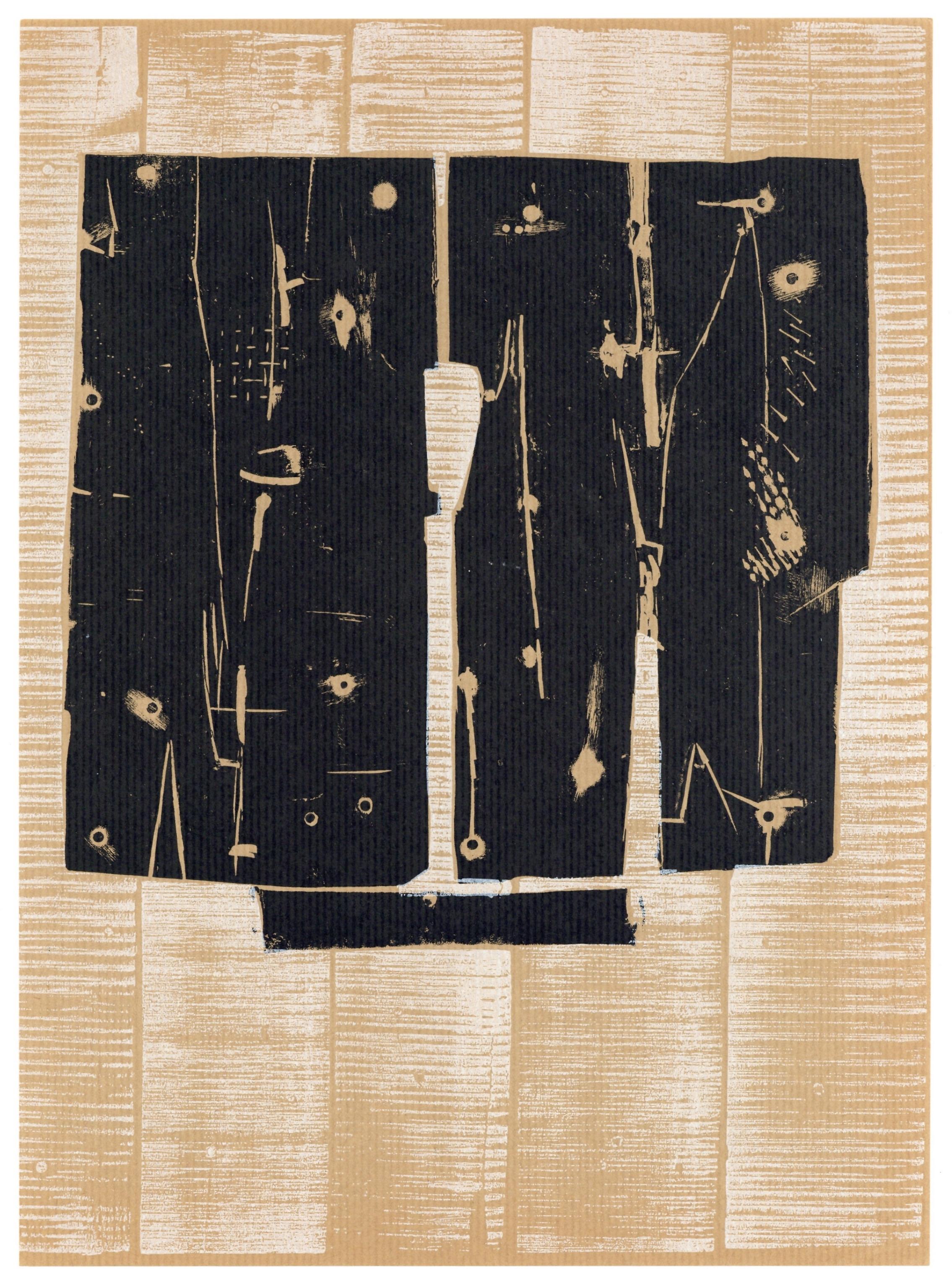 Figurative Print Pietro Consagra - original woodcut