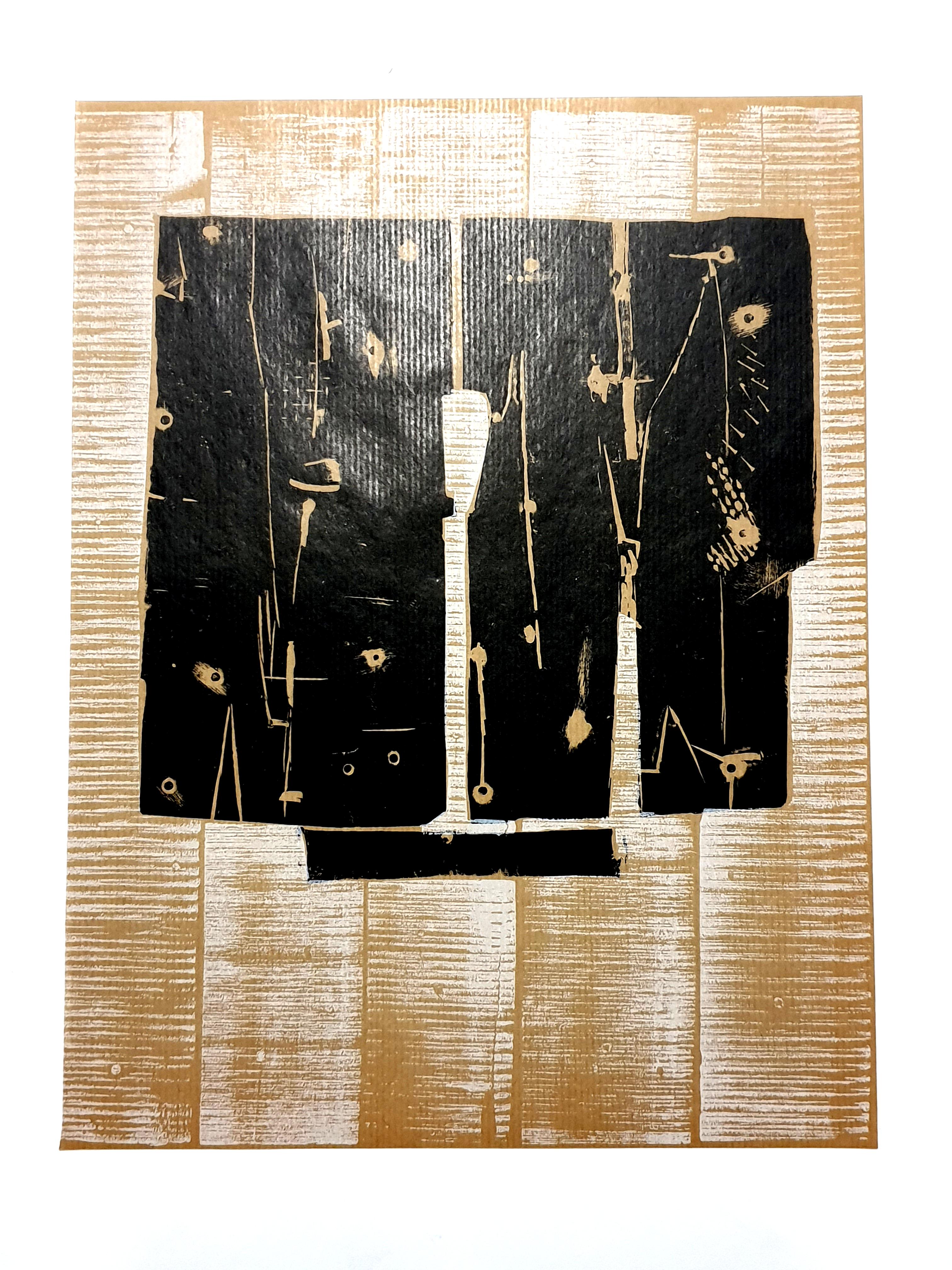 Pietro Consagra  Composition - Gravure originale
1959
Dimensions : 32 x 24 cm
D'après la revue d'art XXe siècle
Non signé et non numéroté tel qu'il a été émis