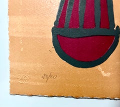 Pietro Consagra Italian Mod Abstract Expressionist Forma, Art Brut Lithograph