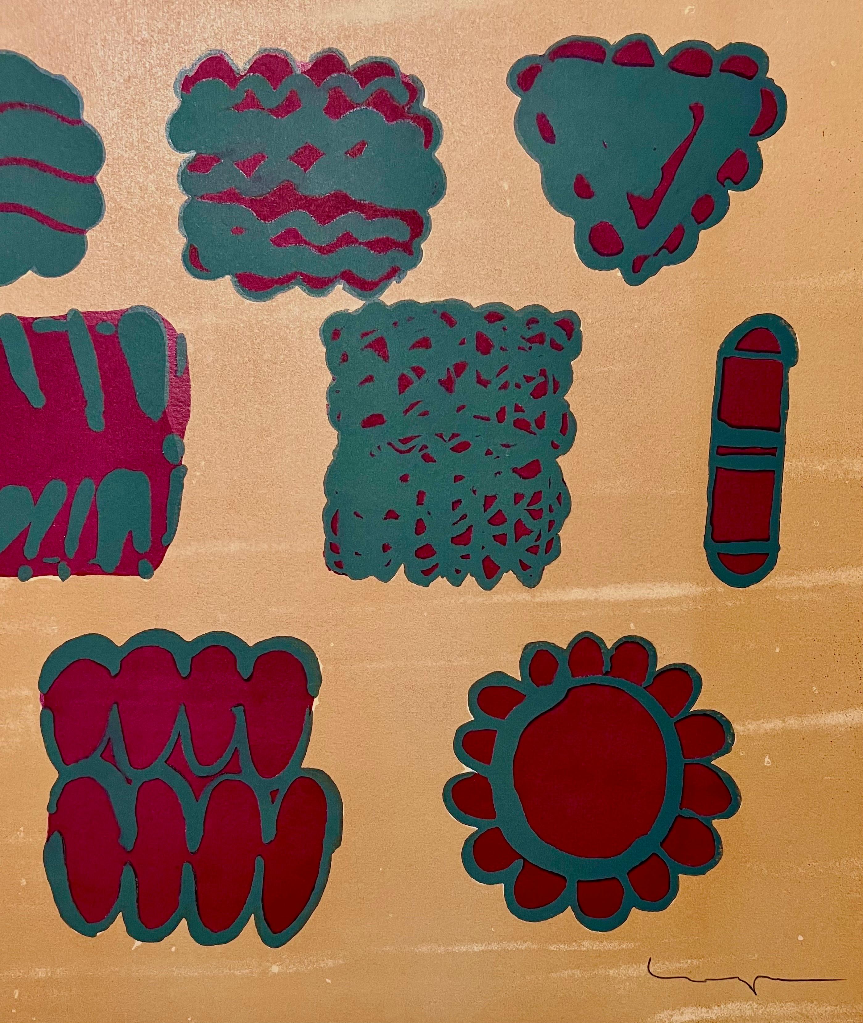 Pietro Consagra Italian Mod Abstract Expressionist Forma, Art Brut Lithograph For Sale 2