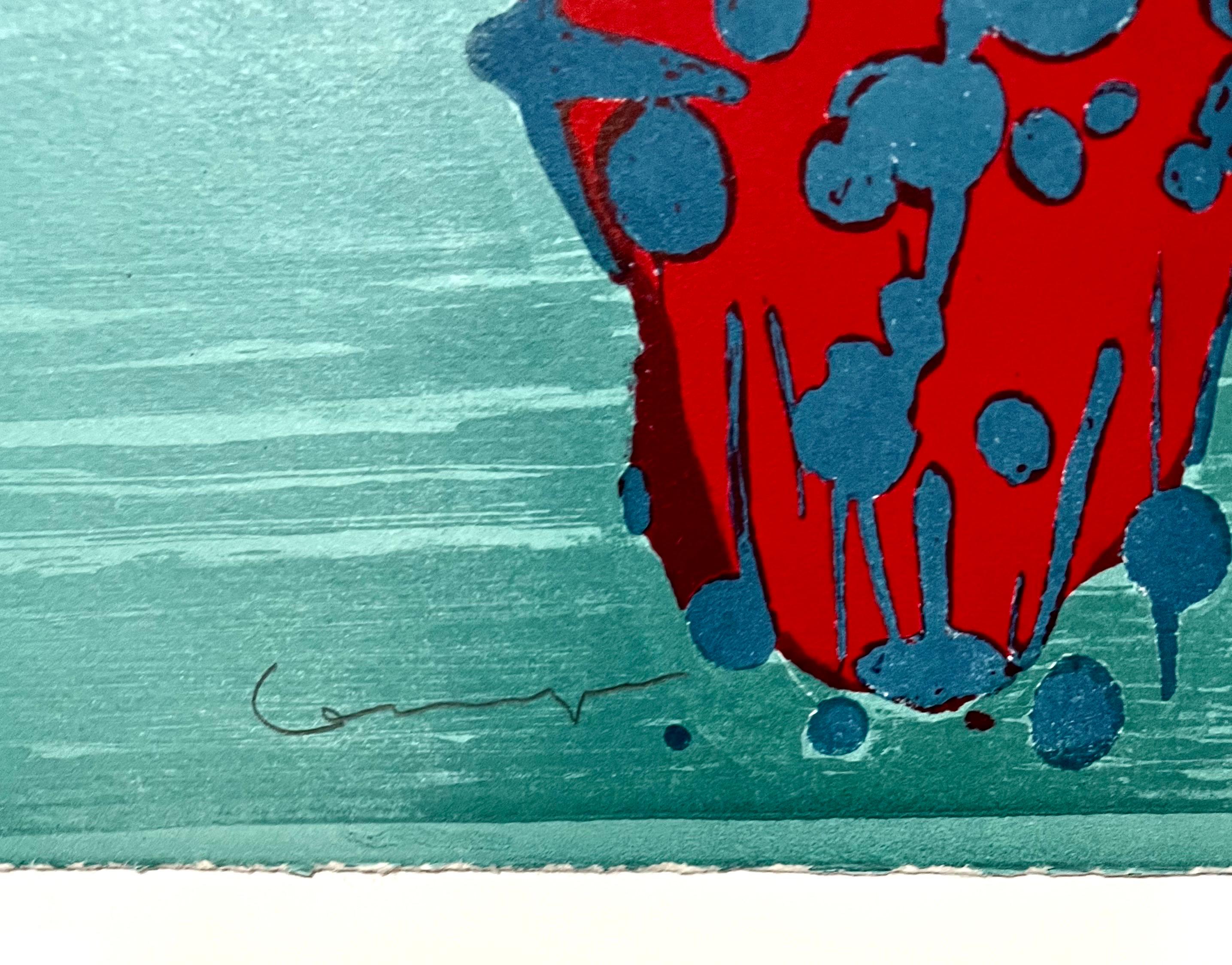 Pietro Consagra Italian Mod Abstract Expressionist Forma, Art Brut Lithograph For Sale 3