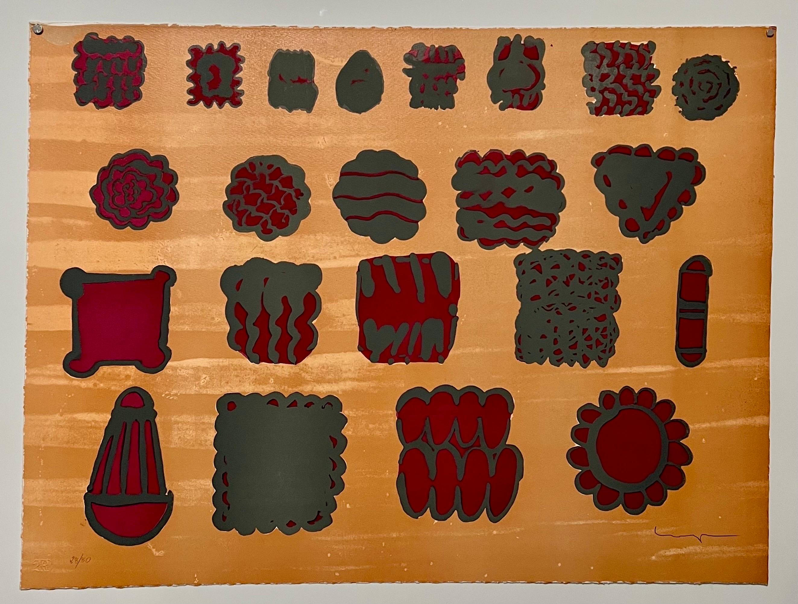 Pietro Consagra Italian Mod Abstract Expressionist Forma, Art Brut Lithograph For Sale 4