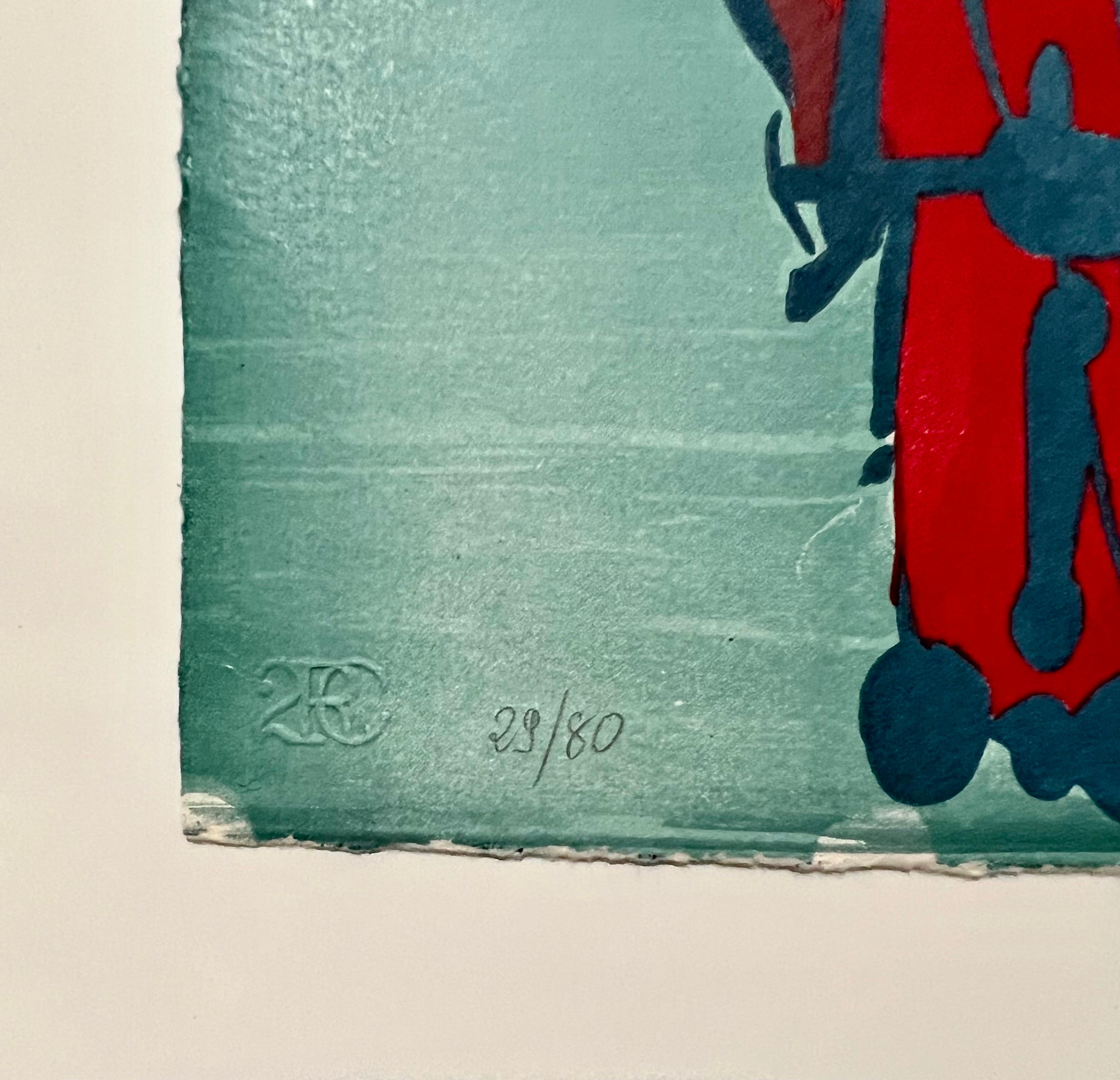 Pietro Consagra Italian Mod Abstract Expressionist Forma, Art Brut Lithograph For Sale 5