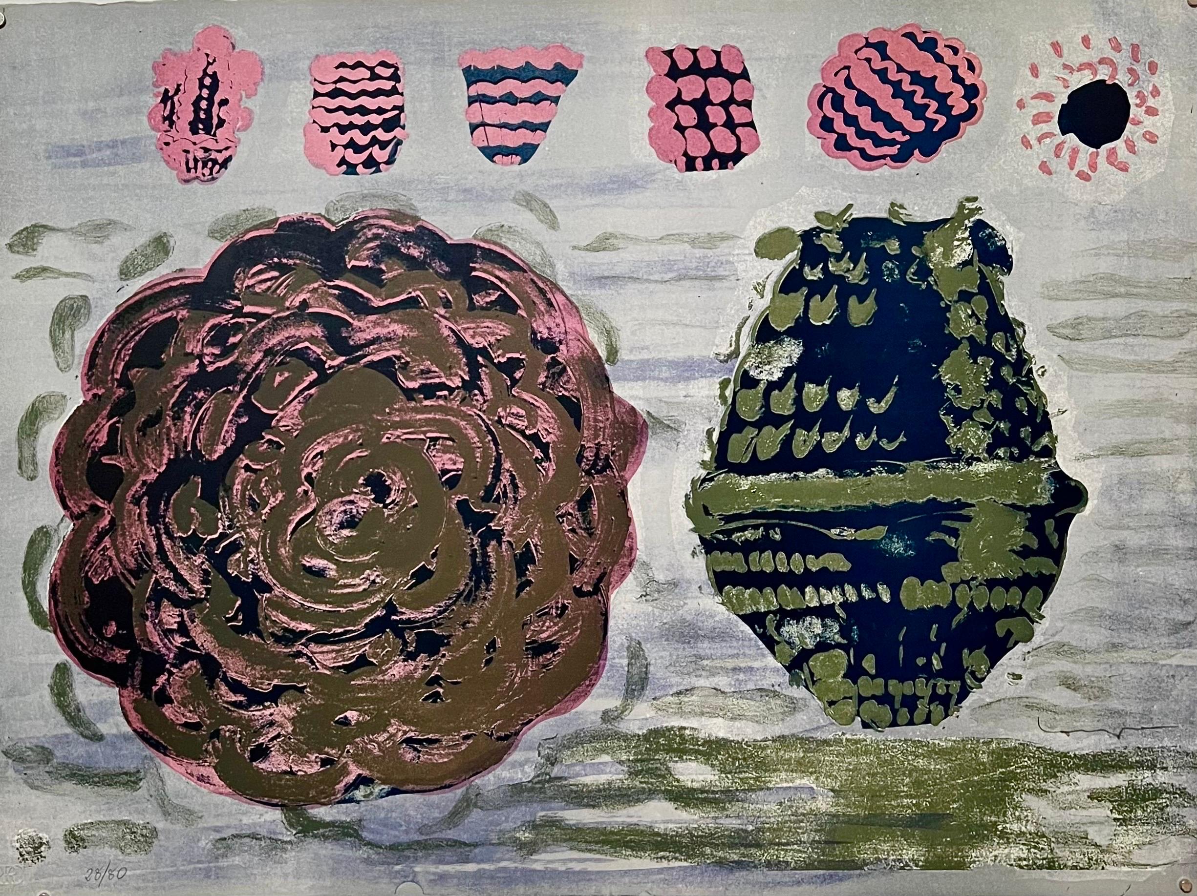 Pietro Consagra Italian Mod Abstract Expressionist Forma Art Informel Lithograph For Sale 1