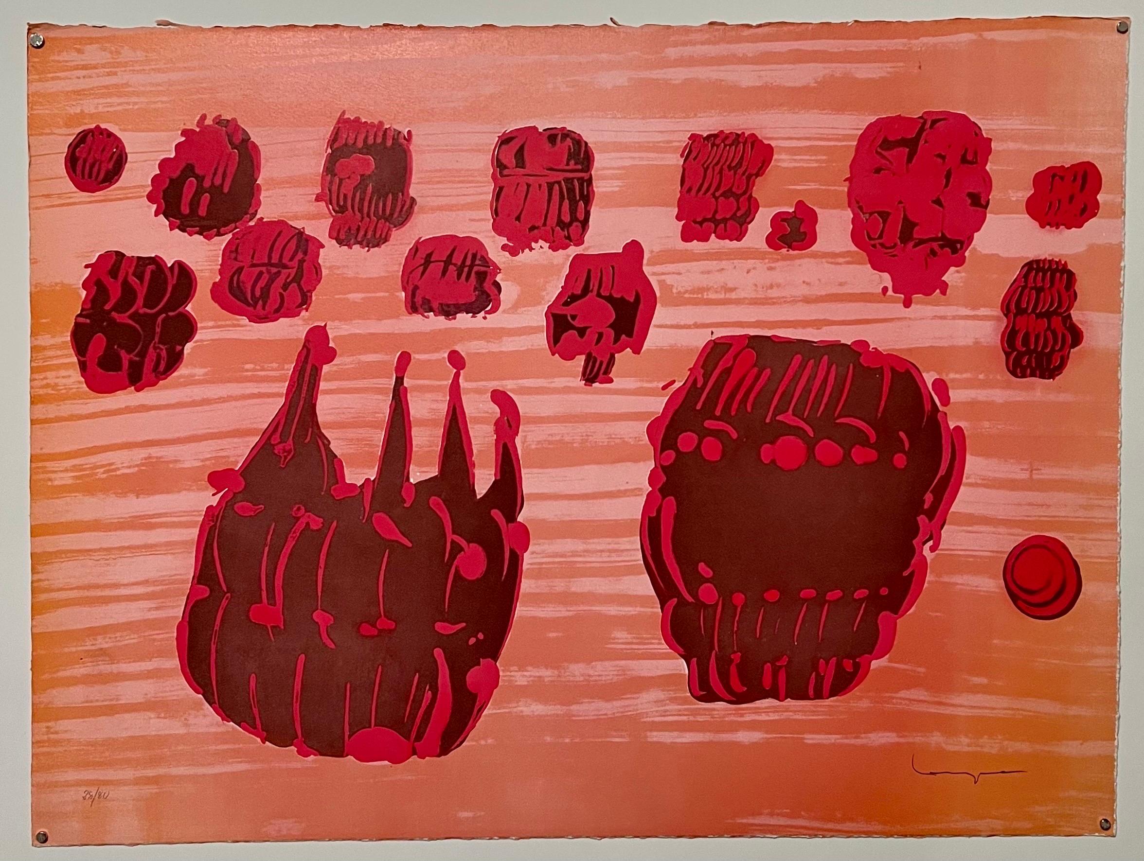 Pietro Consagra Italian Mod Abstract Expressionist Forma Brutalist Lithographie en vente 1