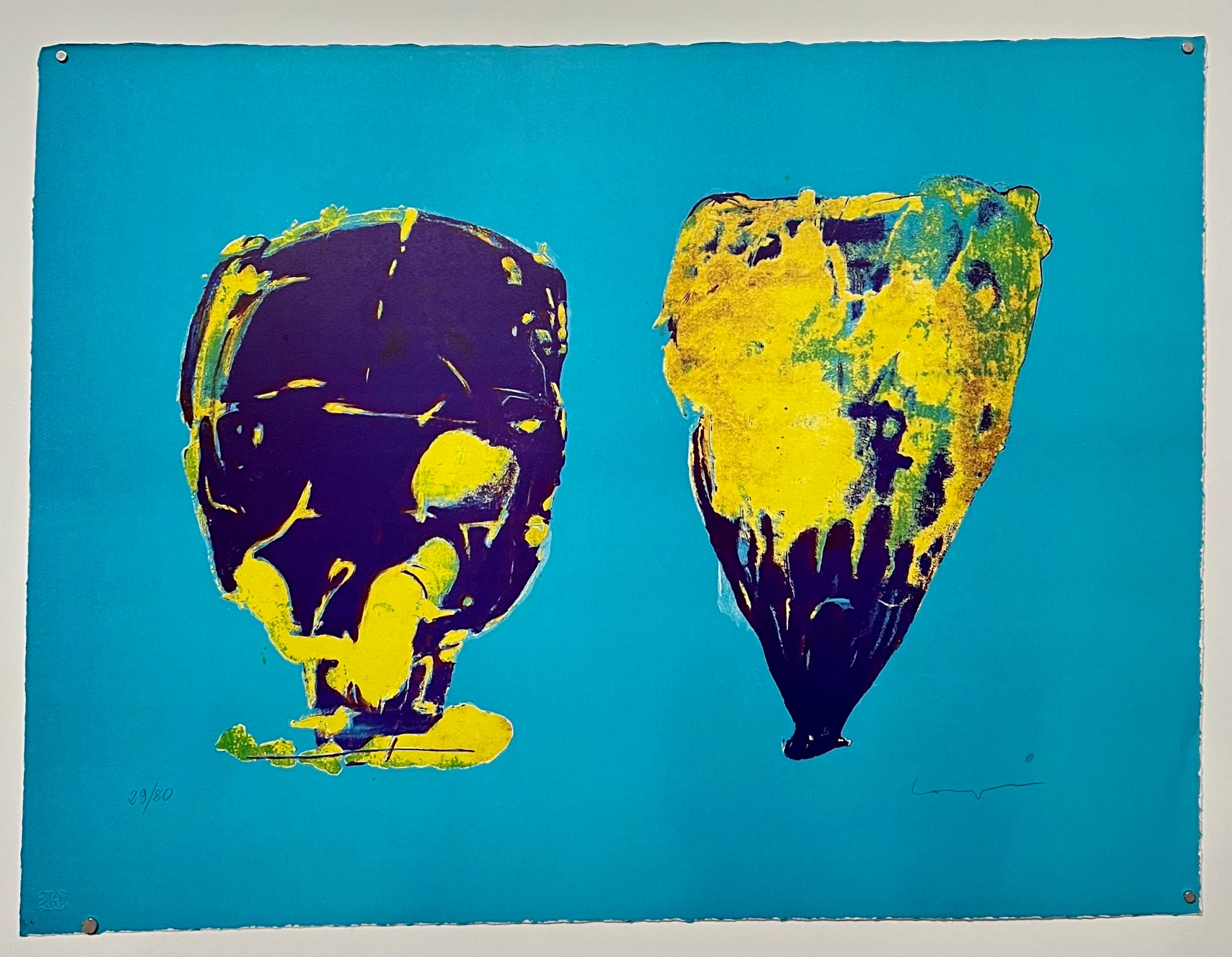 Pietro Consagra Italian Mod Abstract Expressionist Forma Brutalist Lithograph For Sale 2