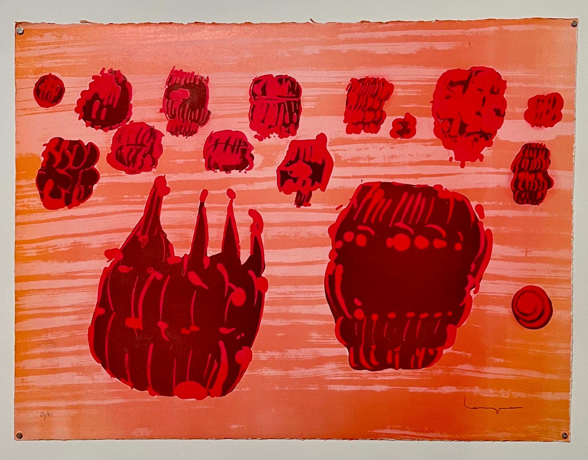 Pietro Consagra Italian Mod Abstract Expressionist Forma Brutalist Lithographie en vente 2