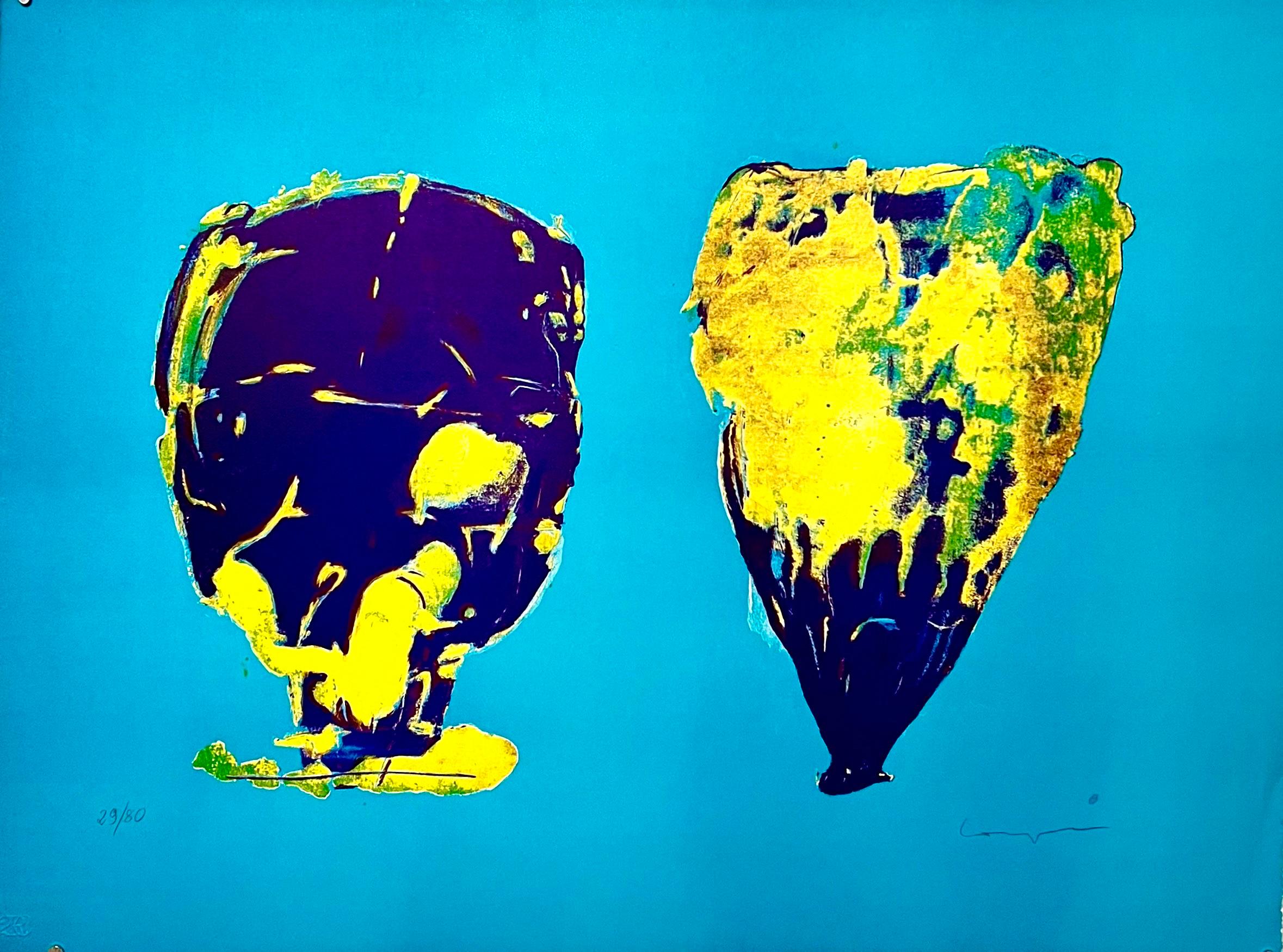 Pietro Consagra Italian Mod Abstract Expressionist Forma Brutalist Lithograph