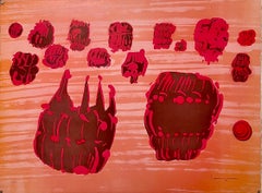 Pietro Consagra Italian Mod Abstract Expressionist Forma Brutalist Lithograph