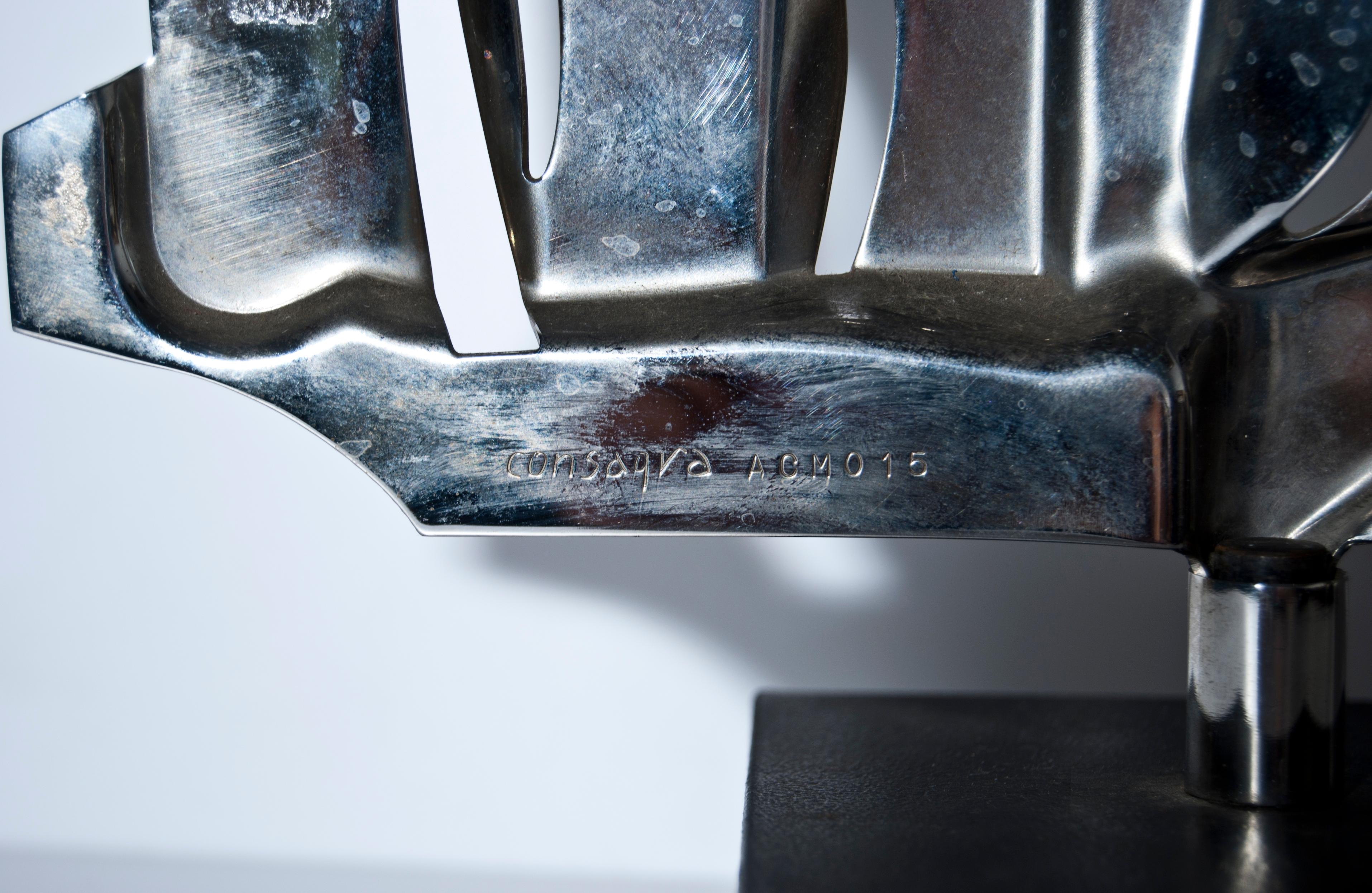 Escultura giratoria - Escultura de acero de Pietro Consagra - 1975 en venta 5