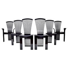 Pietro Constantini Midcentury Italian Modern Dining Chairs and Armchairs Set
