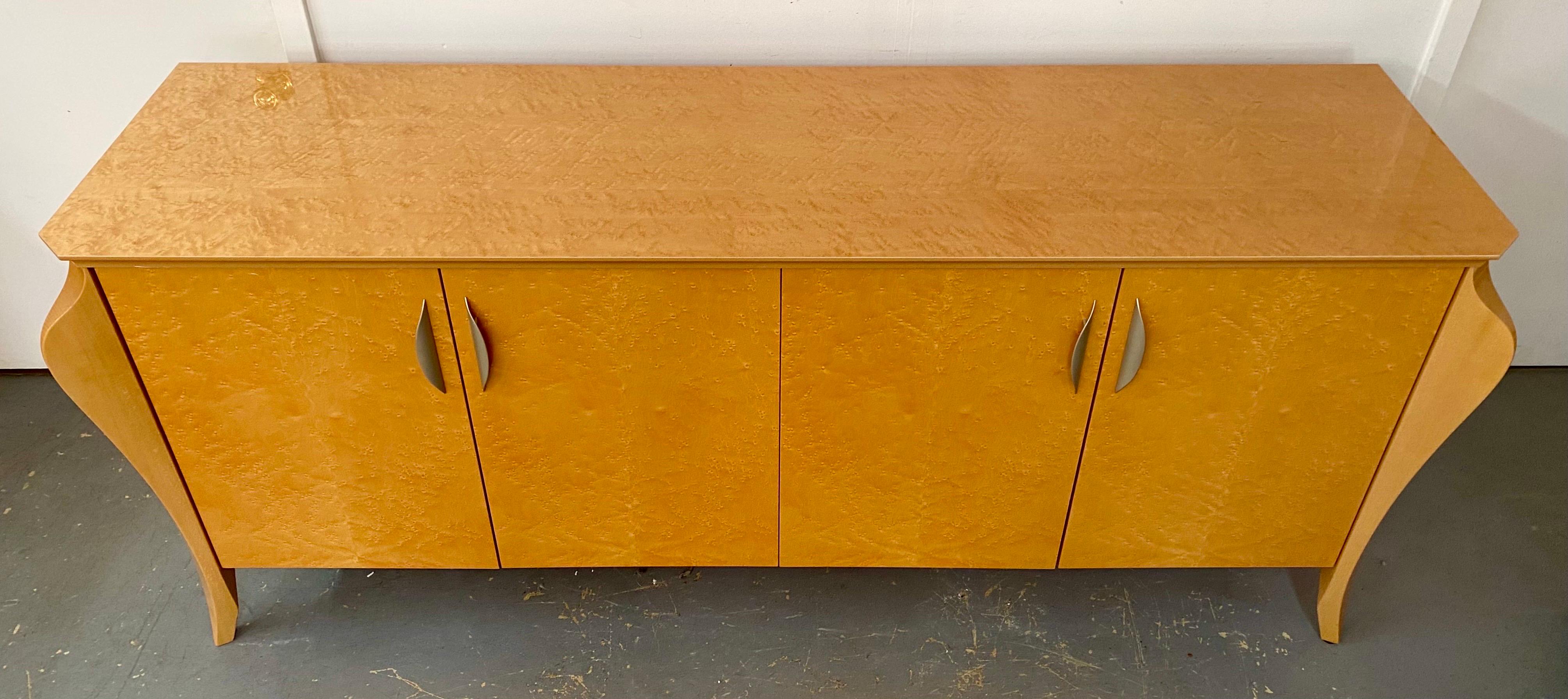 Pietro Contantini Postmodern Italian Maple Lacquer Credenza, Sideboard Cabinet  For Sale 7
