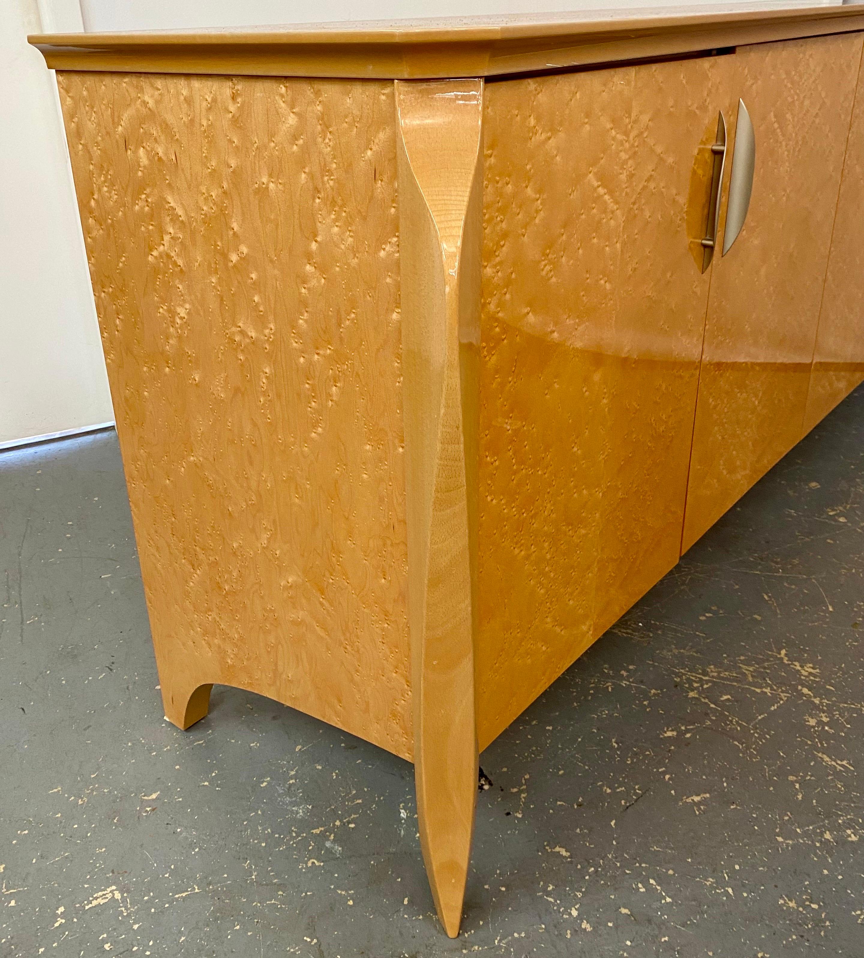 Pietro Contantini Postmodern Italian Maple Lacquer Credenza, Sideboard Cabinet  For Sale 9