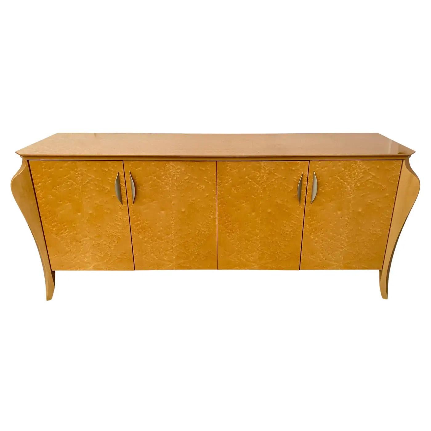 Pietro Contantini Postmodern Italian Maple Lacquer Credenza, Sideboard Cabinet  For Sale