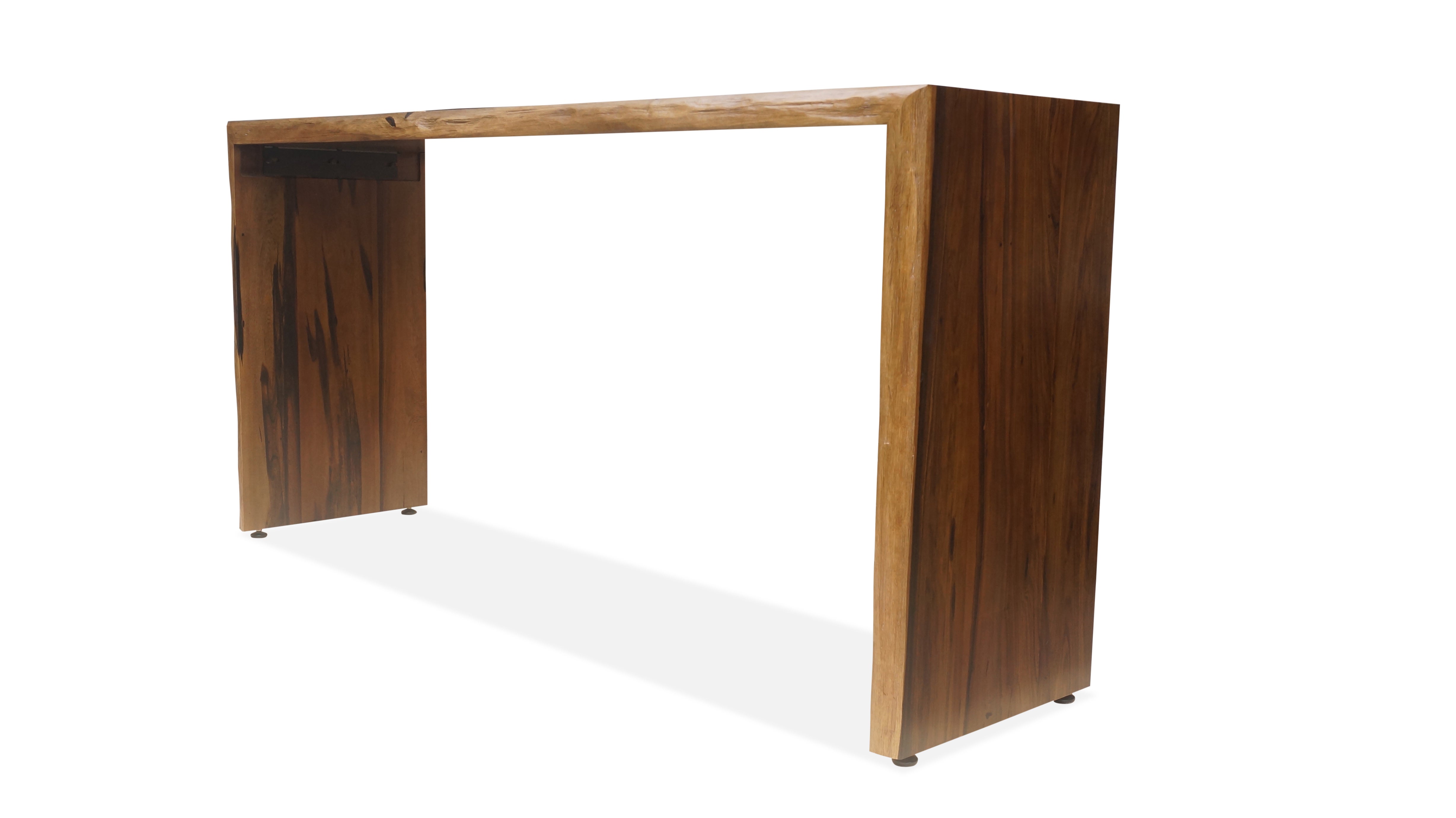 Pietro Contemporary Custom Live-Edge Console Table in Argentine Rosewood For Sale