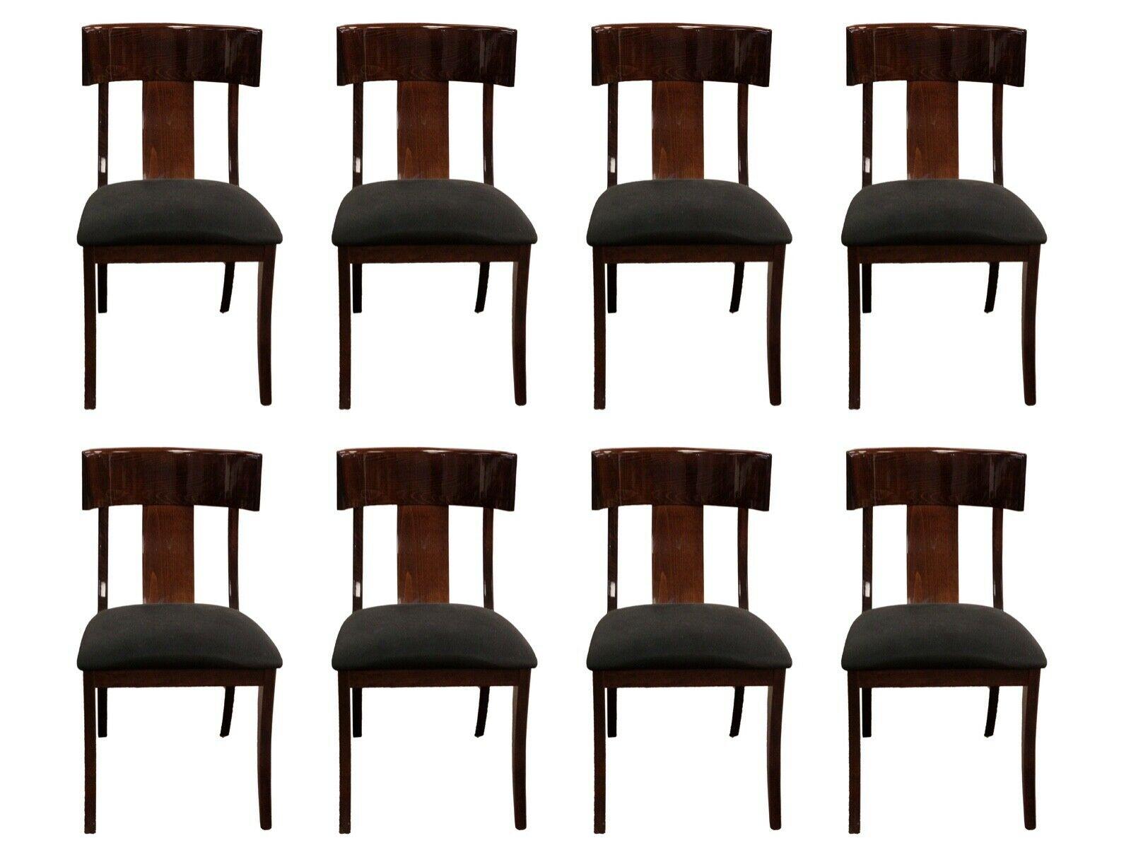 Post-Modern Pietro Costantini for Ello Wood Lacquered Dining Table 8 Chairs & Credenza