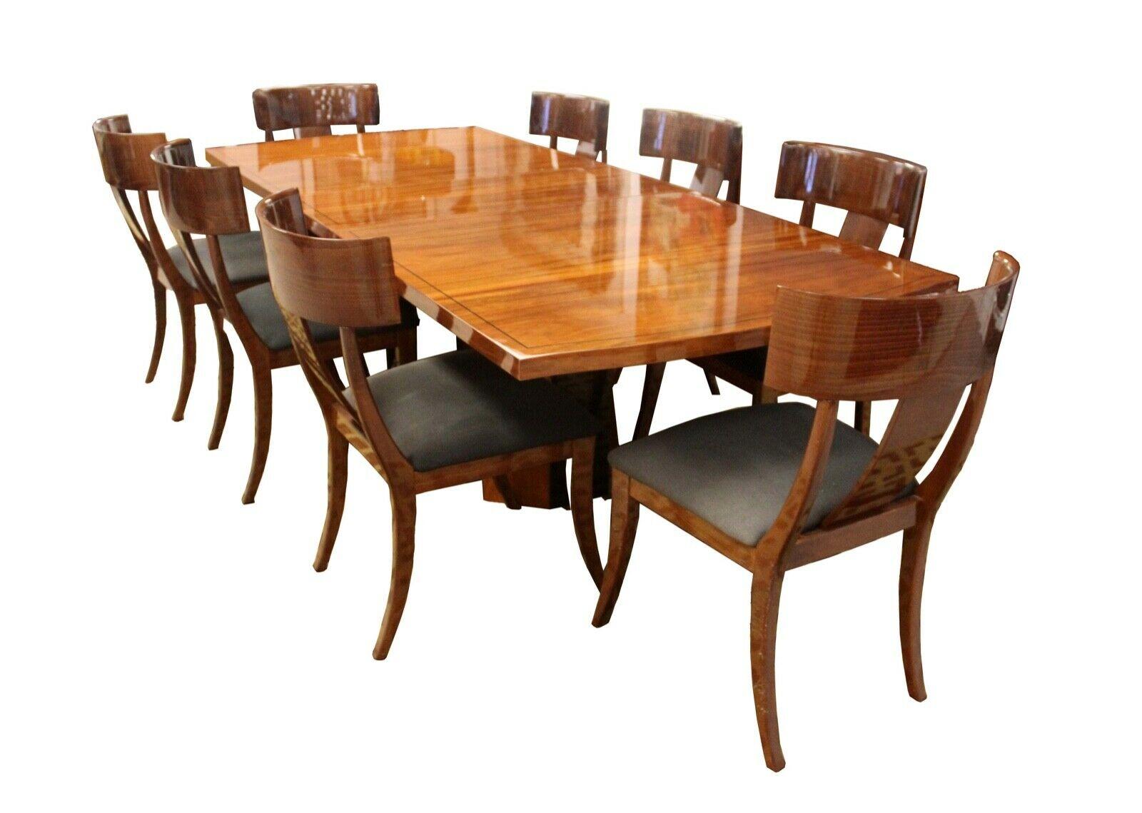 Italian Pietro Costantini for Ello Wood Lacquered Dining Table 8 Chairs & Credenza