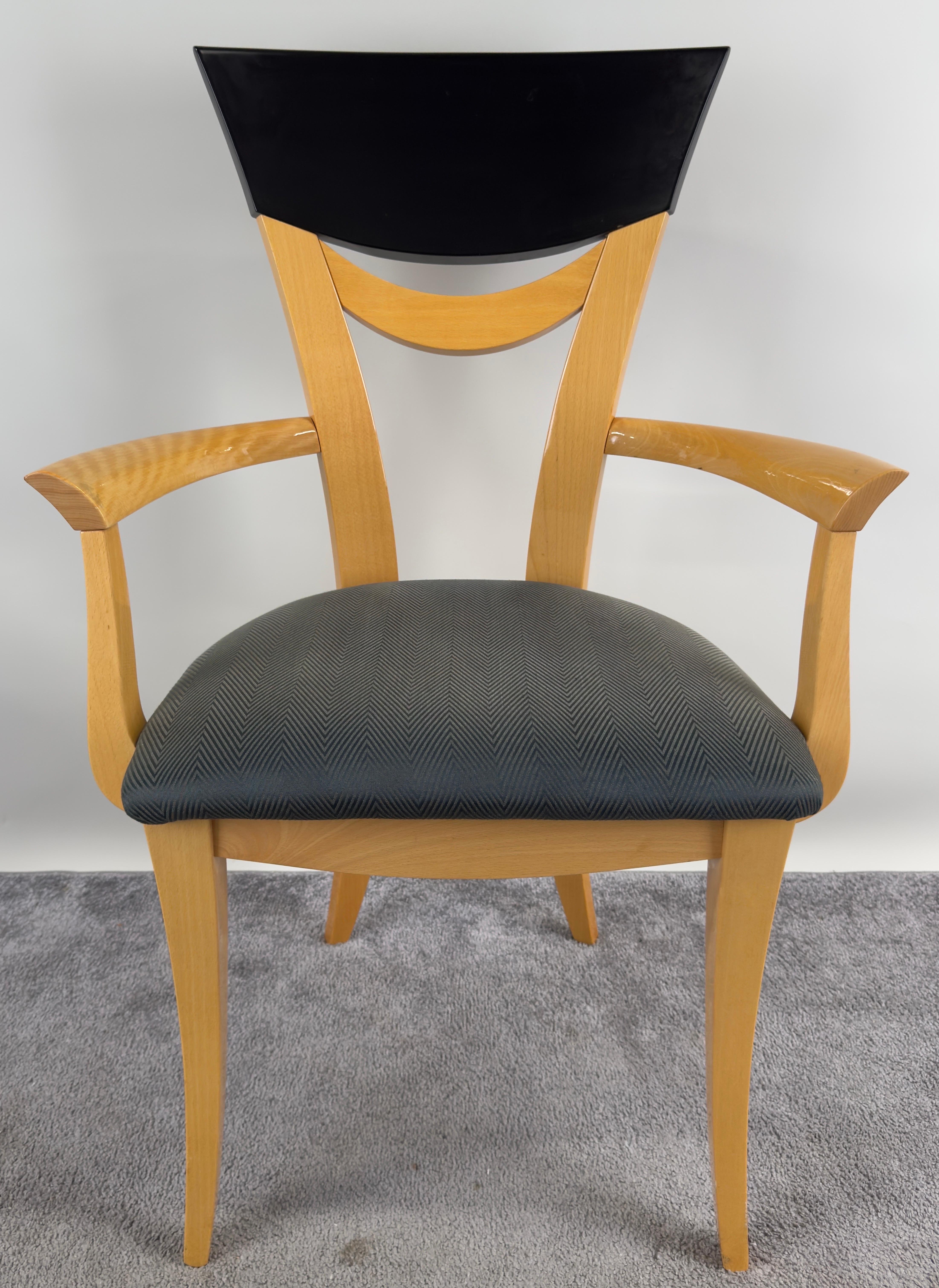 Pietro Costantini Post-Modern Style Lacquer Dining Table and Chairs, Set of 7 10
