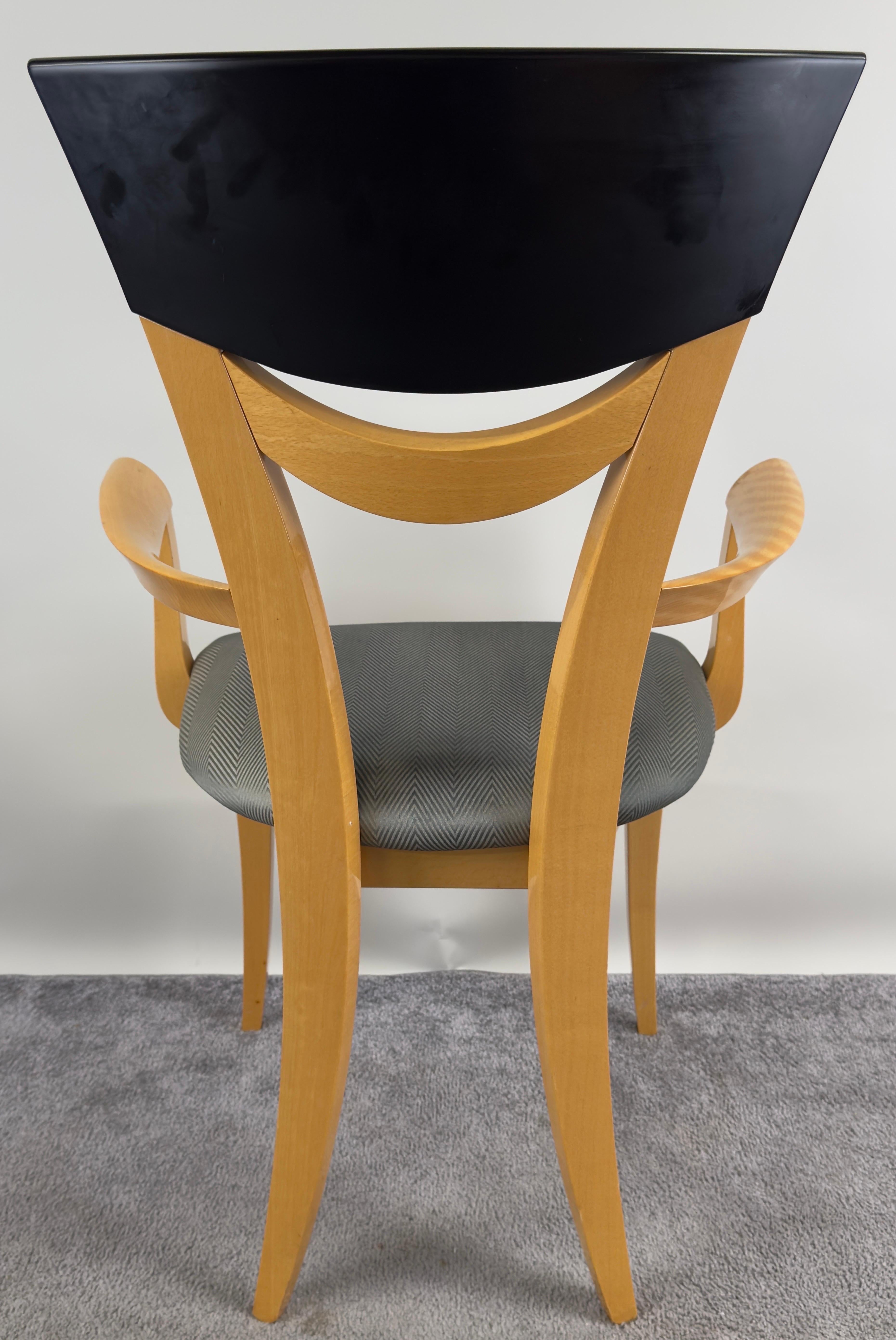 Pietro Costantini Post-Modern Style Lacquer Dining Table and Chairs, Set of 7 12