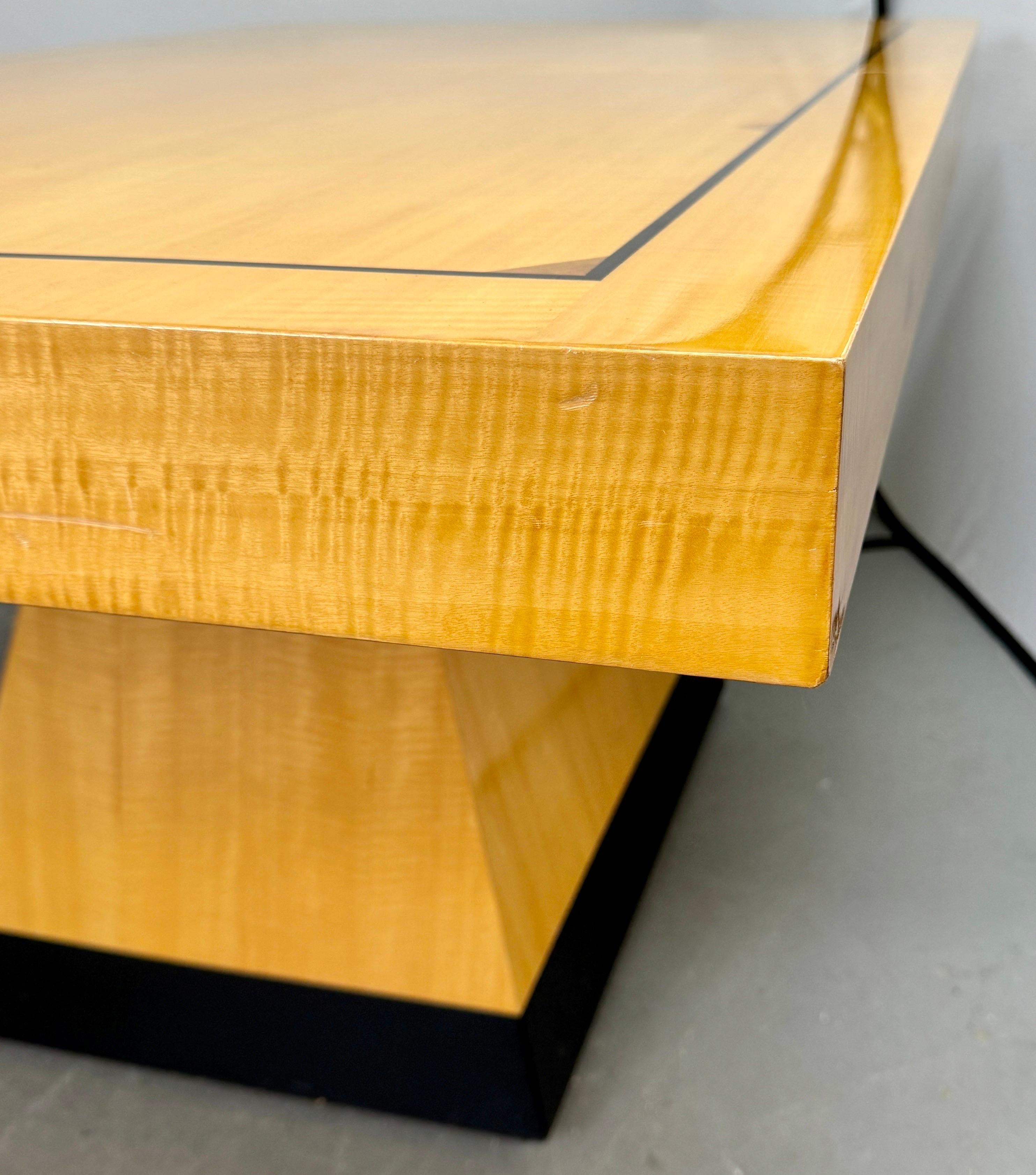 Pietro Costantini Post-Modern Style Rectangular Lacquer Maple Dining Table 6