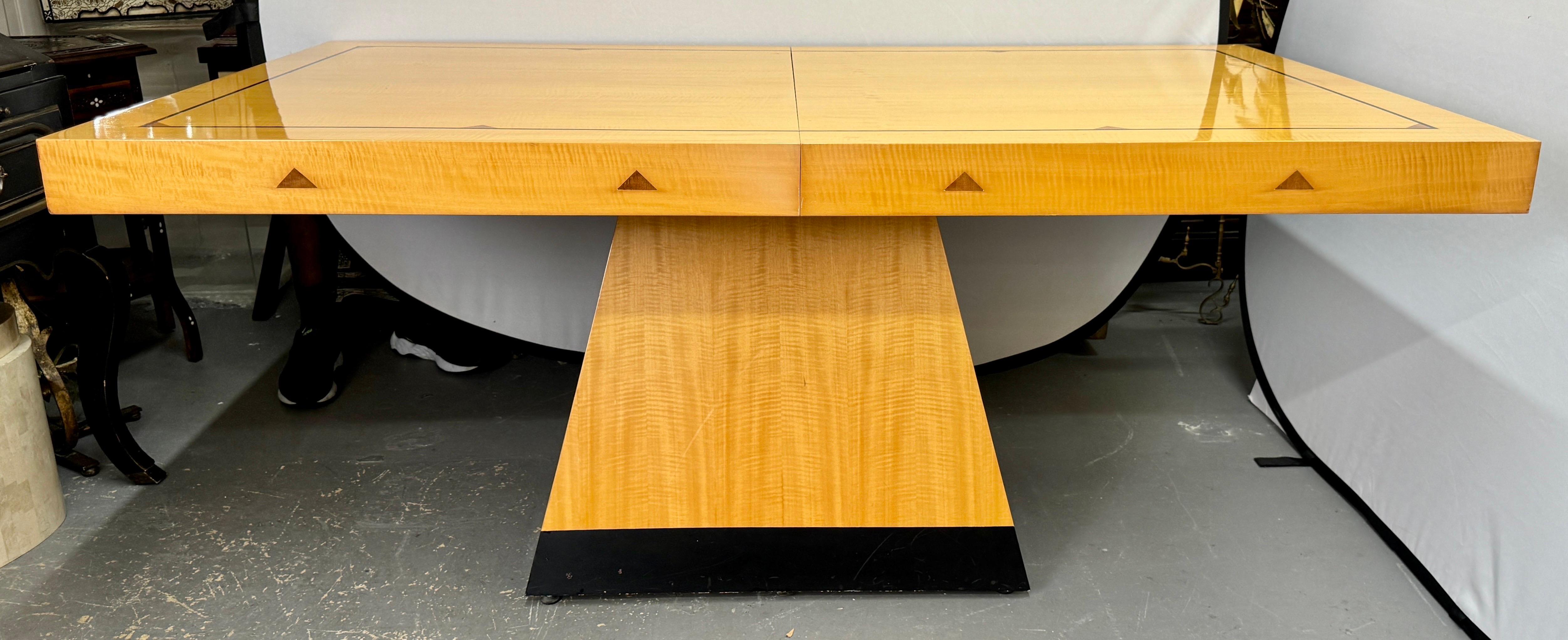 Pietro Costantini Post-Modern Style Rectangular Lacquer Maple Dining Table 7