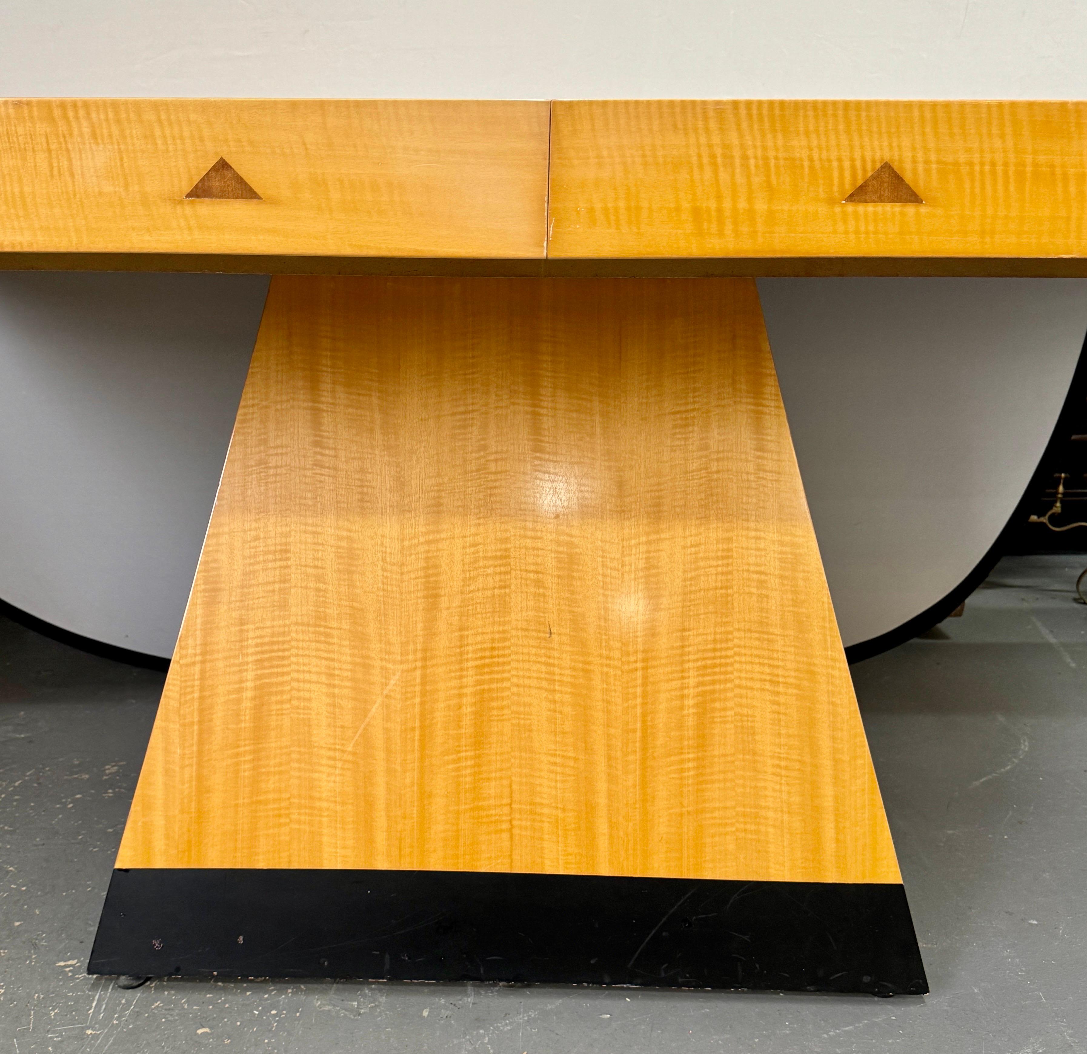 Pietro Costantini Post-Modern Style Rectangular Lacquer Maple Dining Table 8