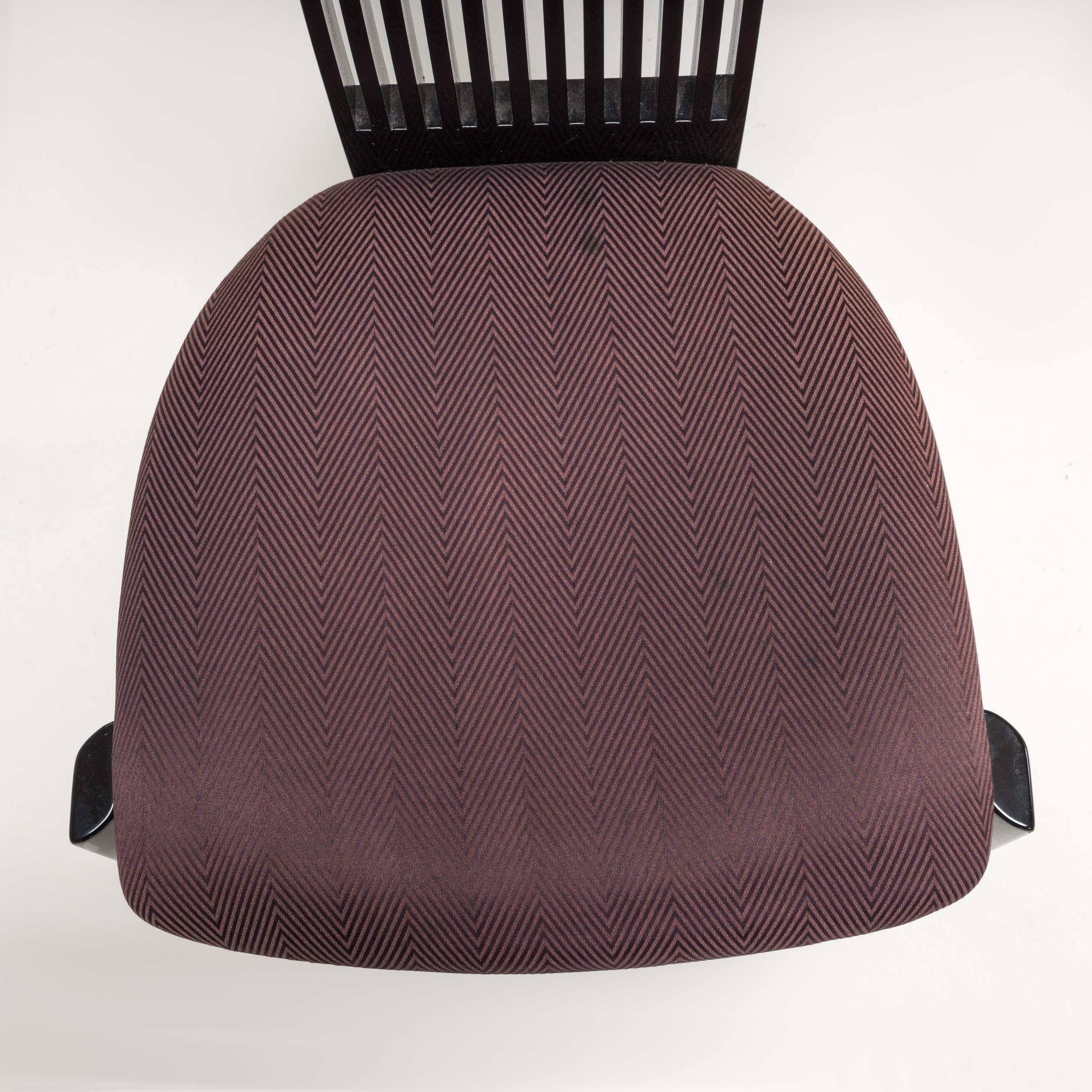 Italian Pietro Costantini Postmodern Black Dining Chairs, Set of 8 3