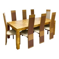 Pietro Costantini Postmodern High Back Dining Chairs, Set of 8 (Italy)