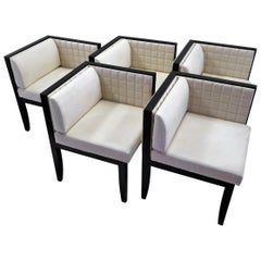 Pietro Costantini Yale Corner Chairs in Quilted Ultrasuede