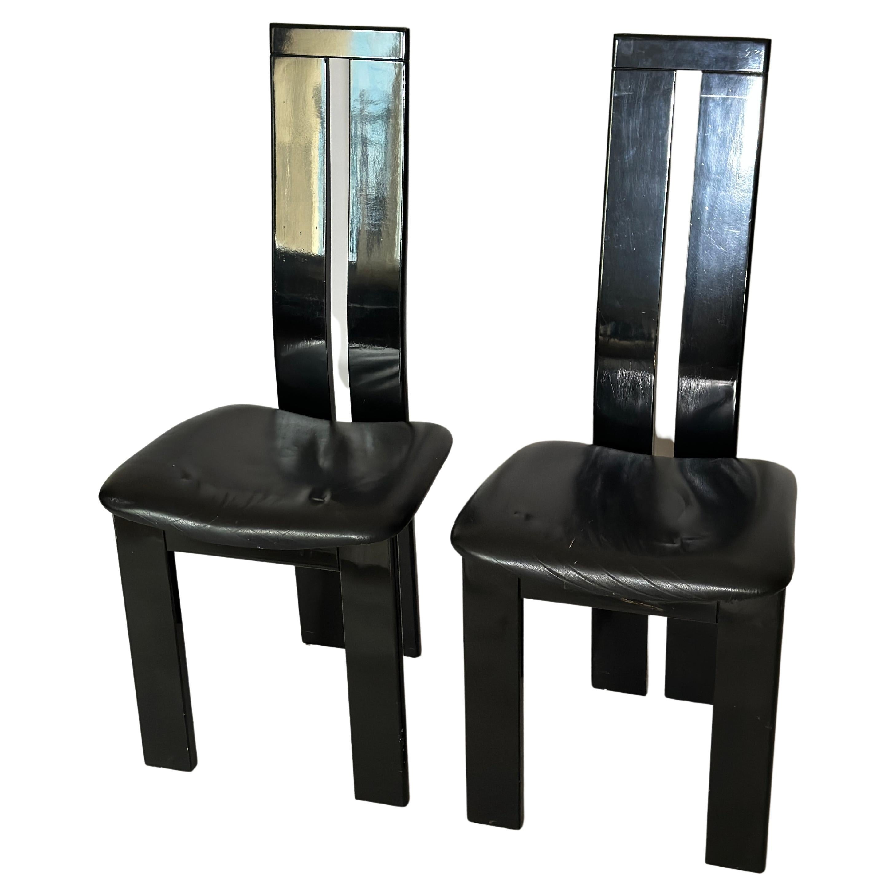 Pietro Costatini Dining chair Set of Two Italy 1970s For Sale
