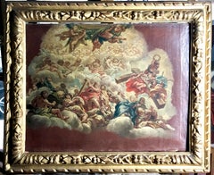 Pietro da Cortona 1630 Fresco-Studie, antiker Rahmen im Louis-XIII-Stil