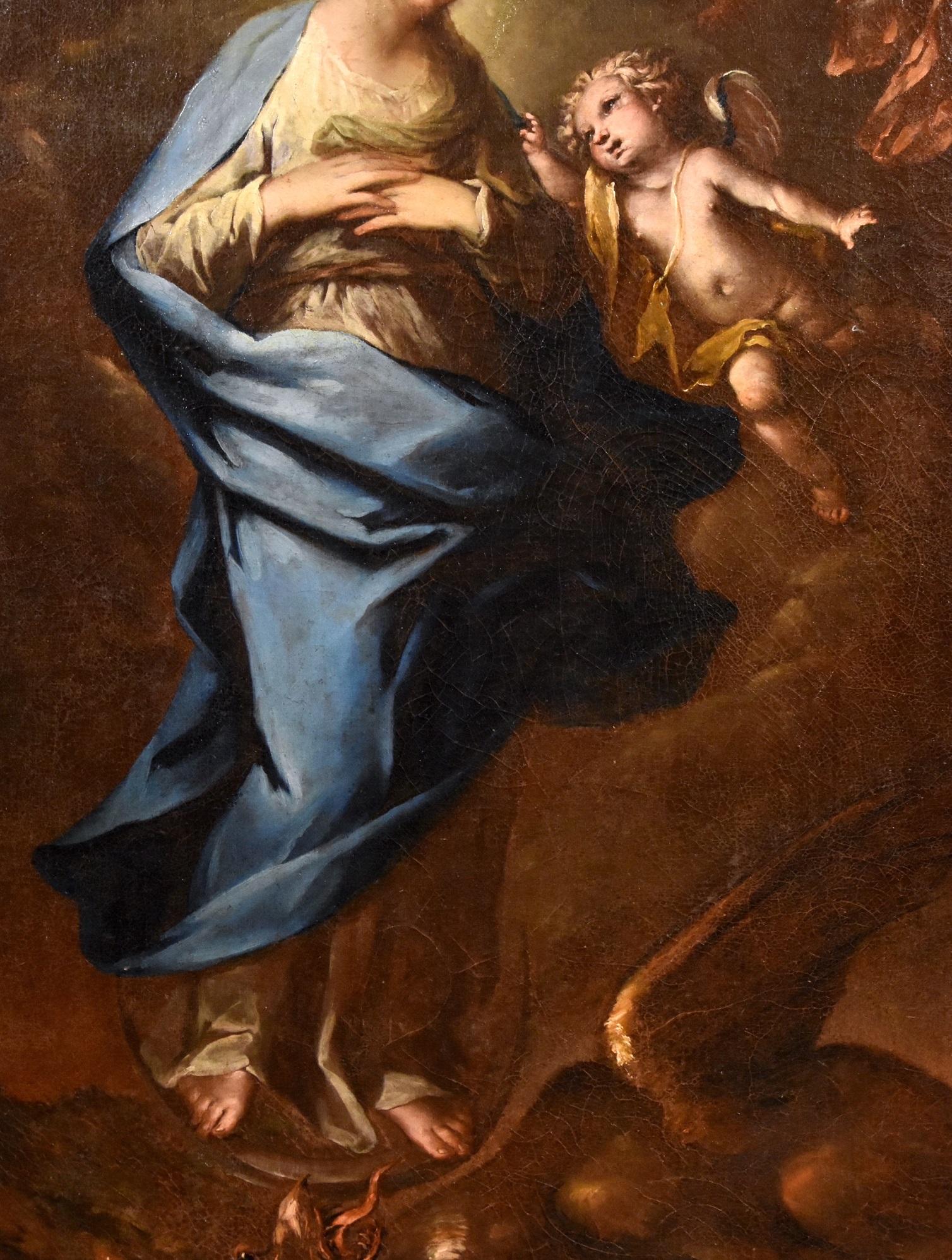 Immaculate Virgin Pietro Da Cortona Paint Oil on canvas Old master 17th Century  4